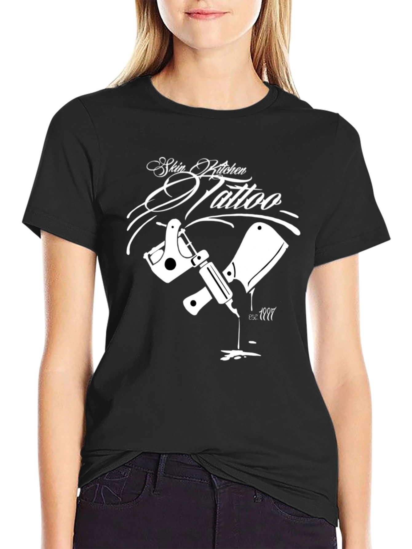 Skin Kitchen Tattoo Black Graphic Tee