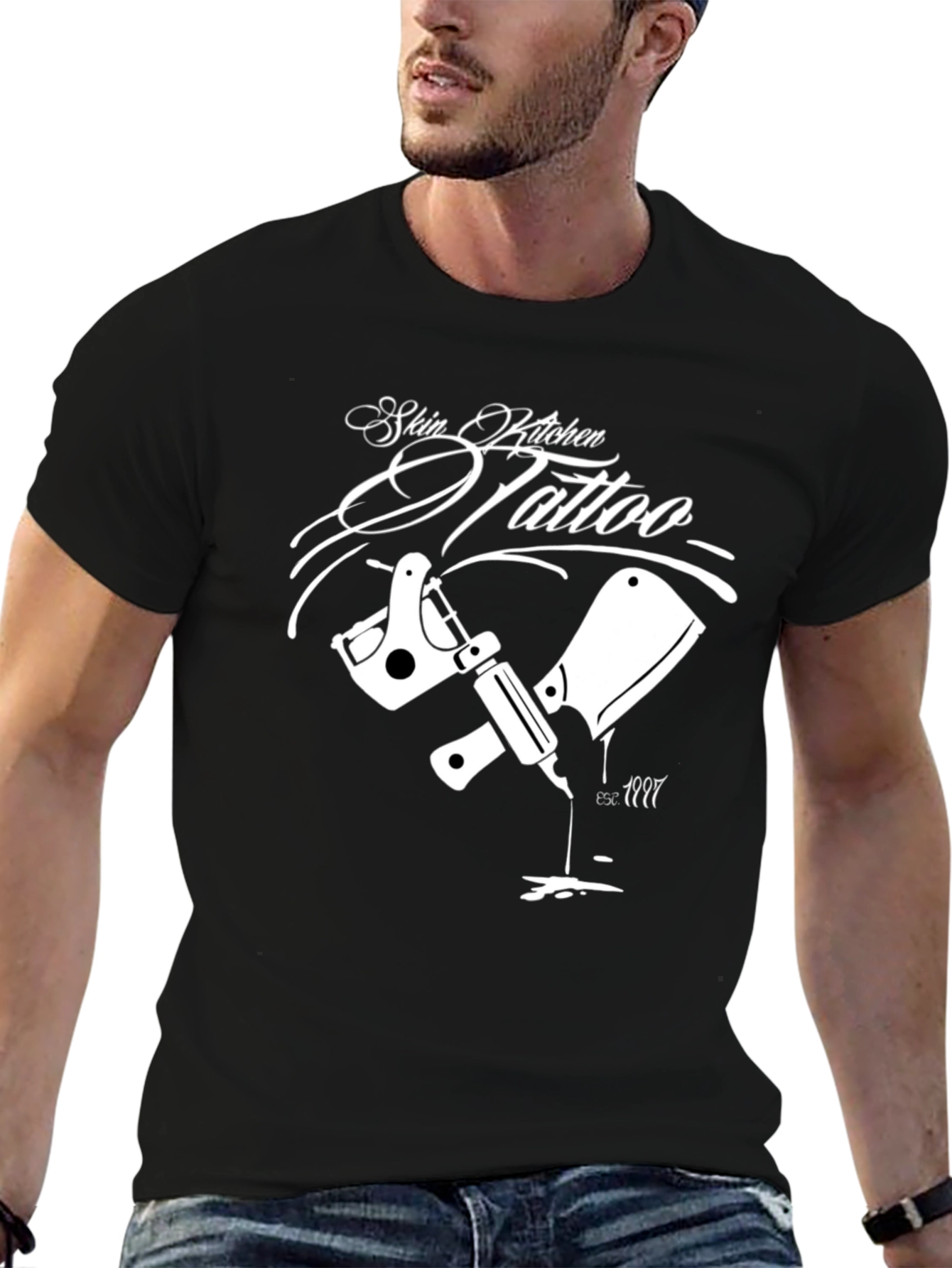 Skin Kitchen Tattoo Black Graphic Tee