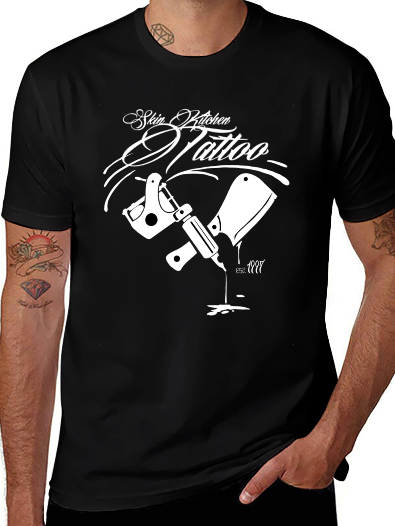Skin Kitchen Tattoo Black Graphic Tee