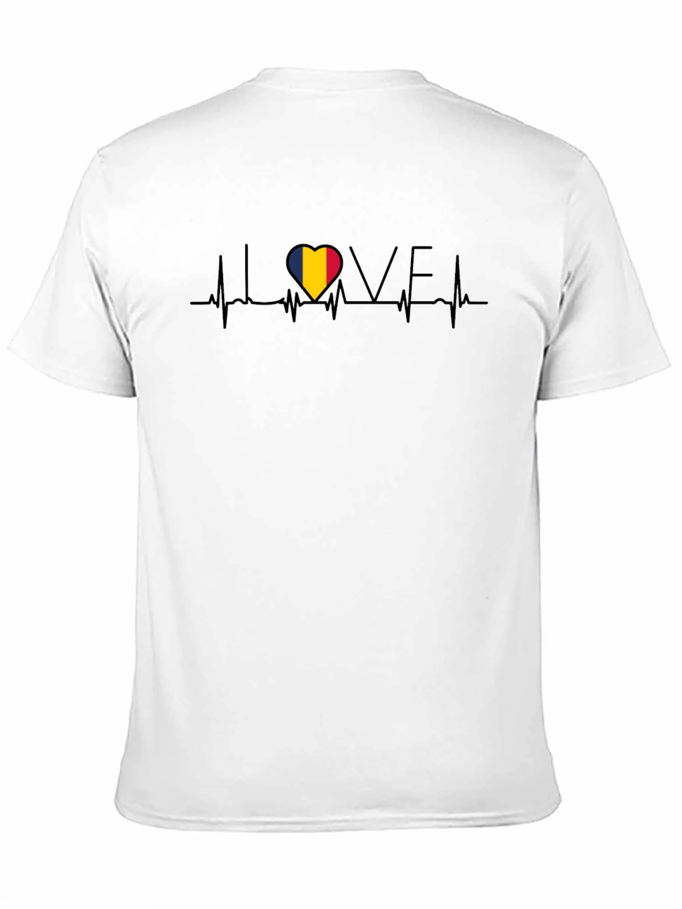 I Love Romania Heartbeat T-Shirt