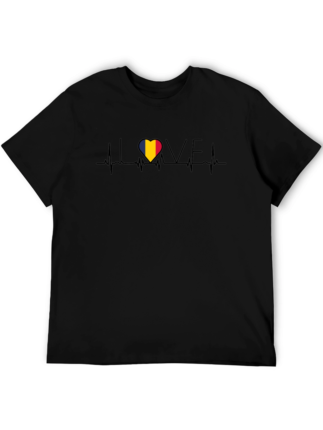 I Love Romania Heartbeat T-Shirt