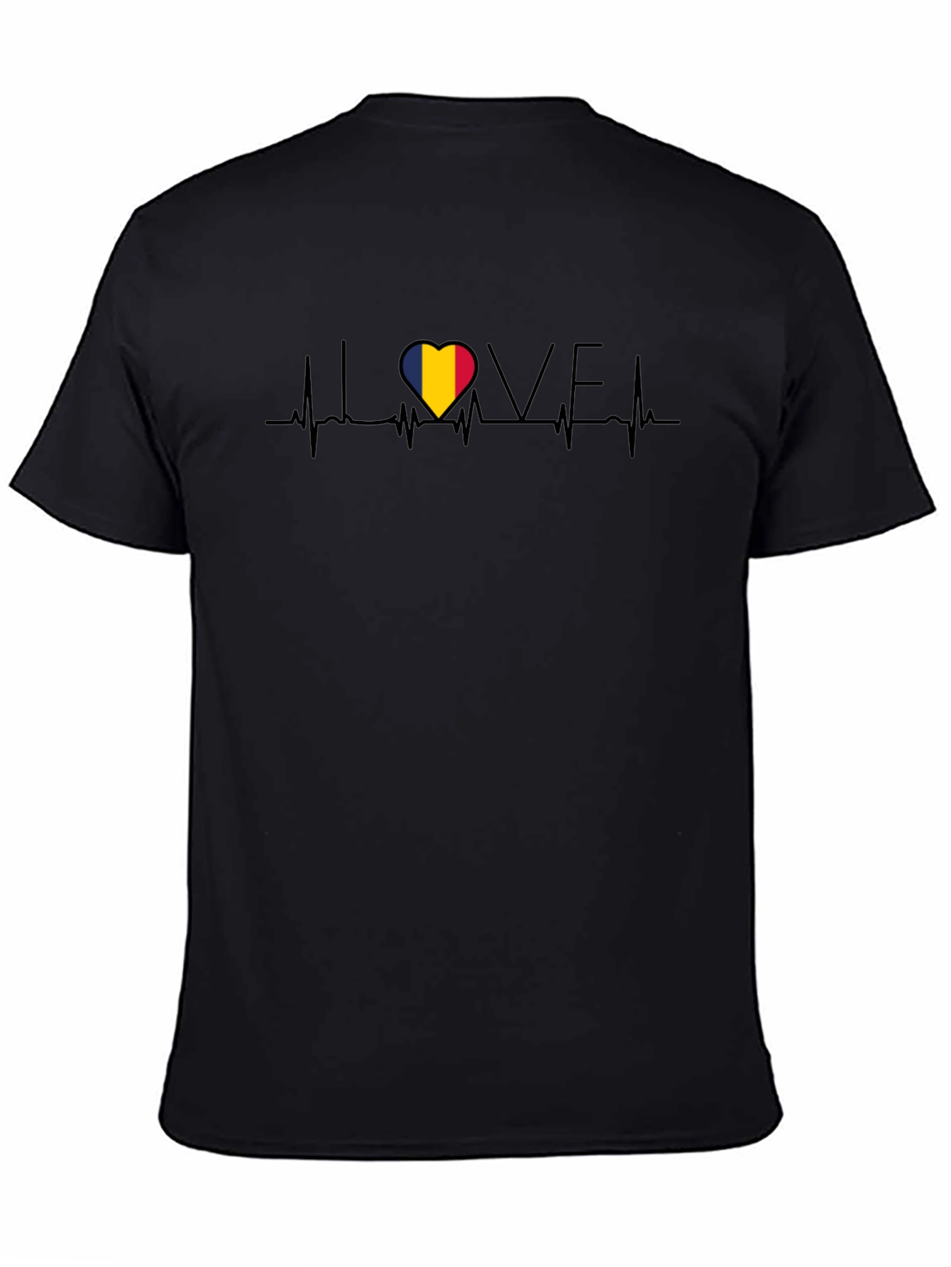 I Love Romania Heartbeat T-Shirt