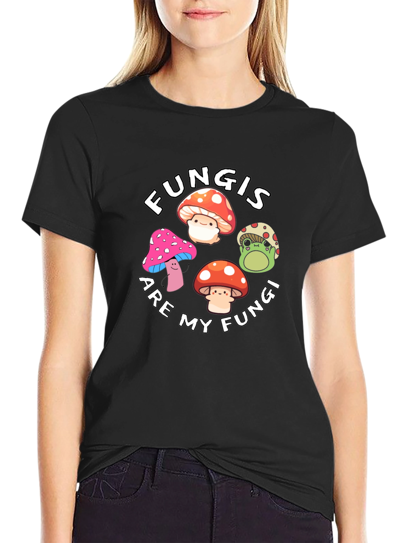 Fun Cute Mushroom Graphic T-Shirt