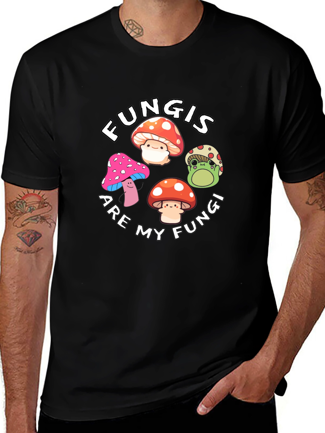 Fun Cute Mushroom Graphic T-Shirt