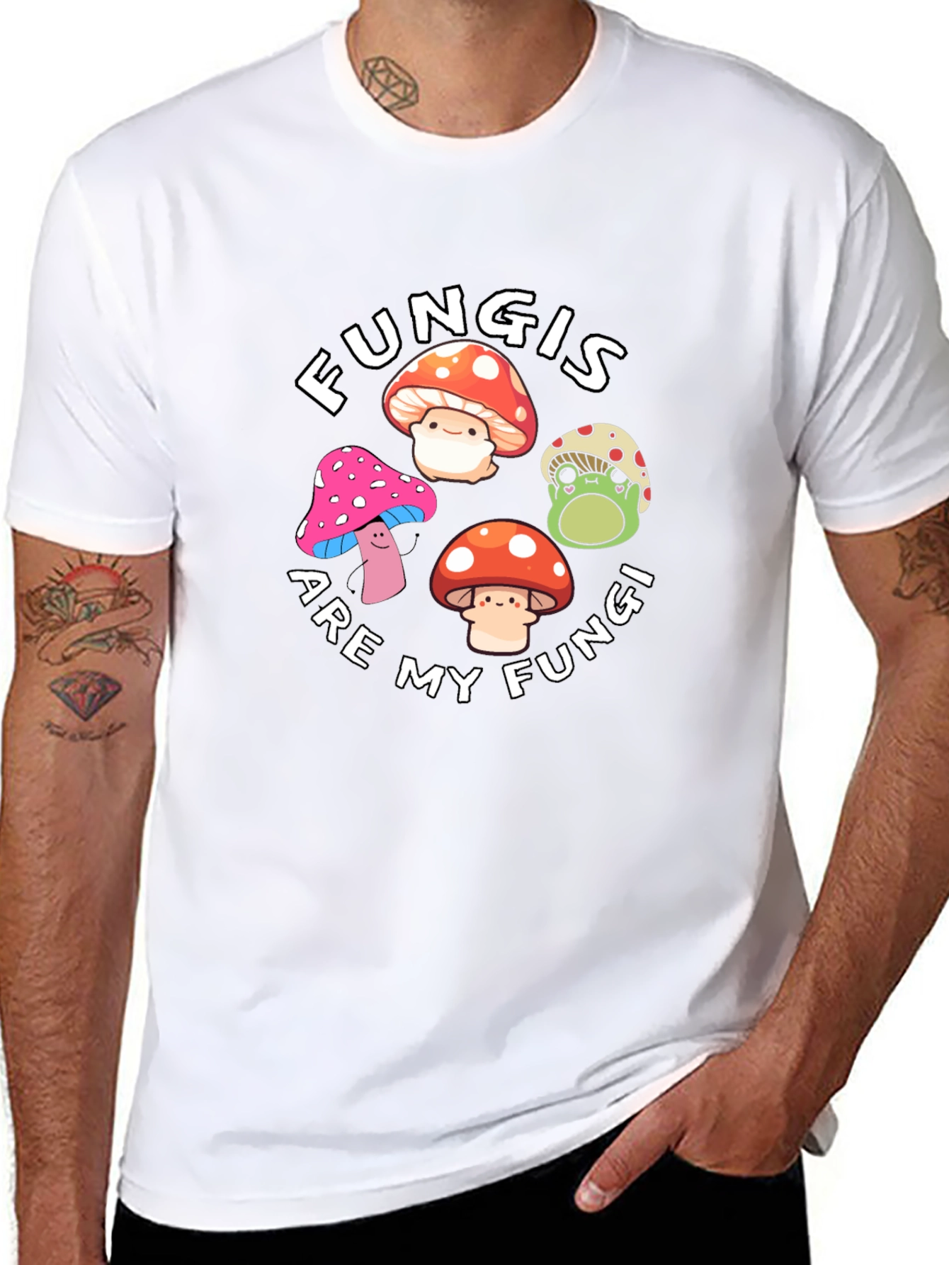 Fun Cute Mushroom Graphic T-Shirt