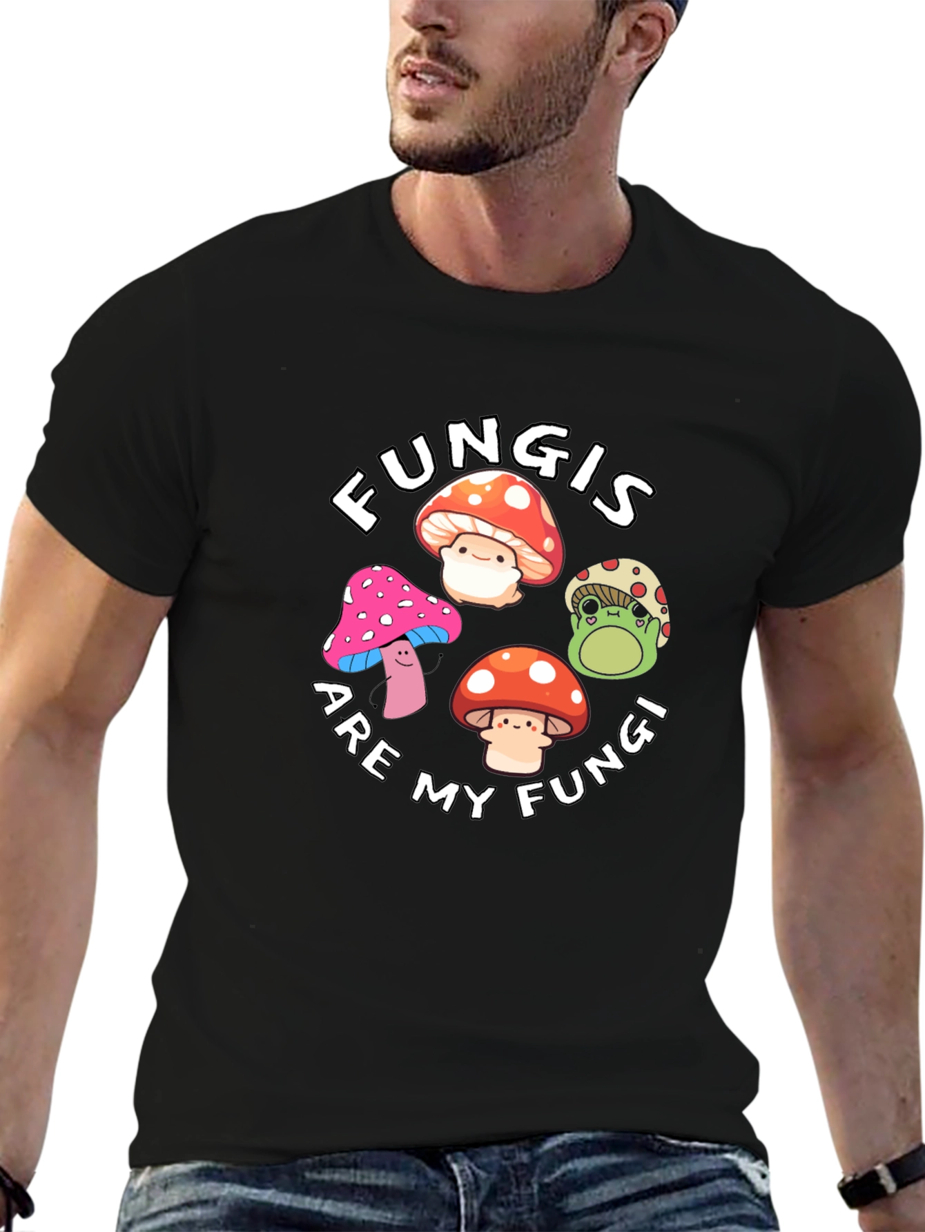 Fun Cute Mushroom Graphic T-Shirt