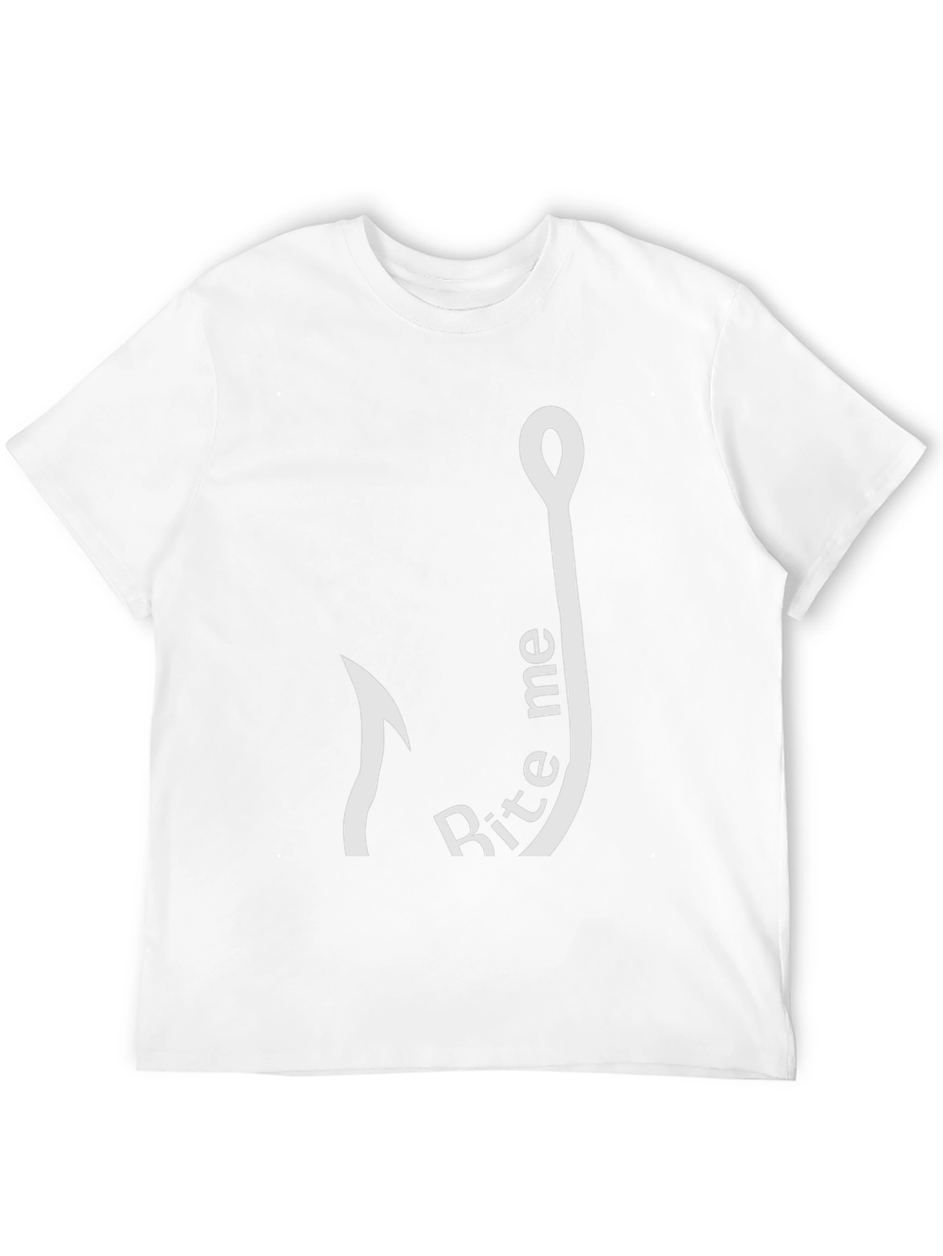 Bite Me Fishing Hook Graphic Tee - Black