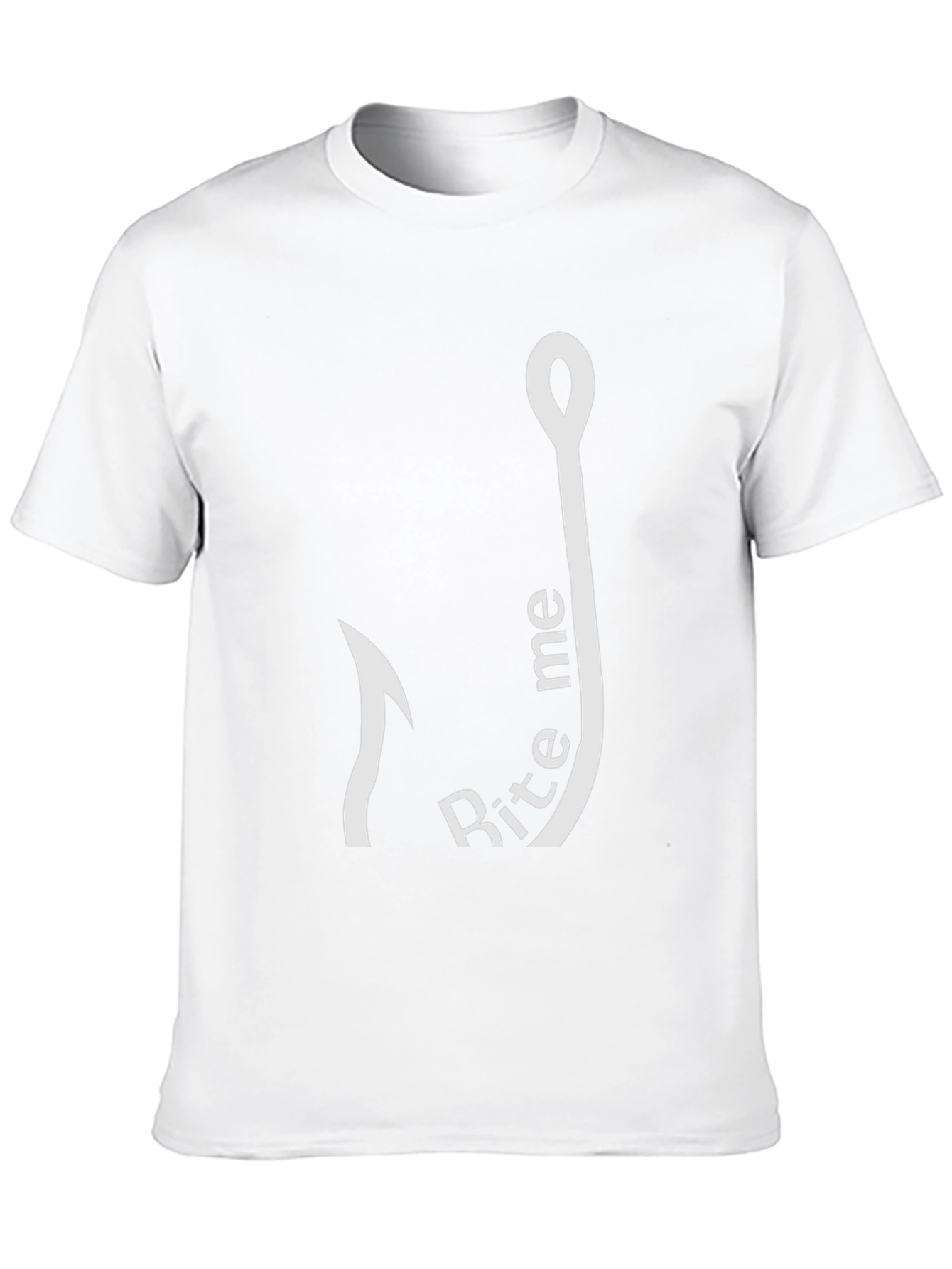 Bite Me Fishing Hook Graphic Tee - Black