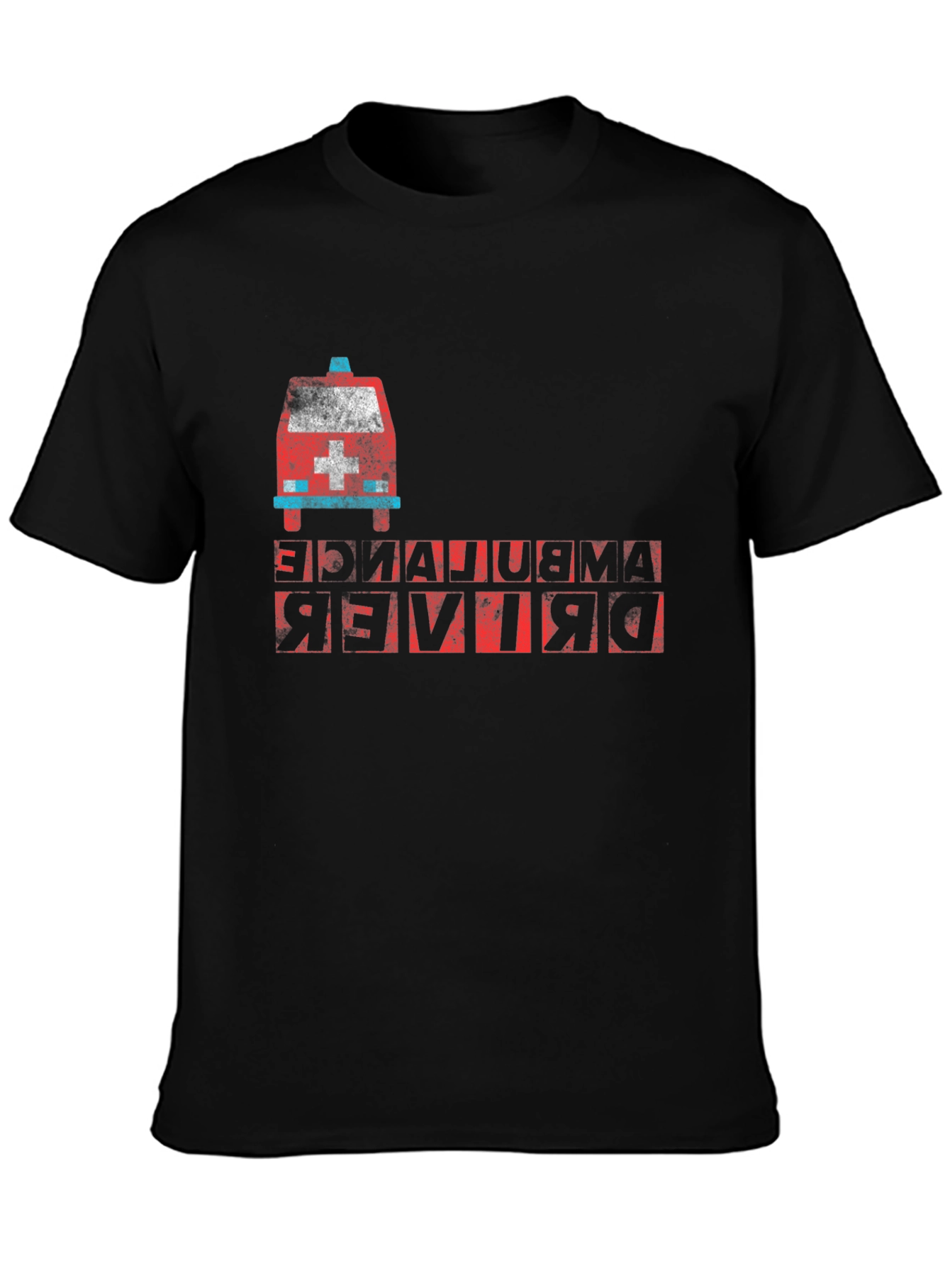 Ambulance Driver T-Shirt - Quirky Backwards Design
