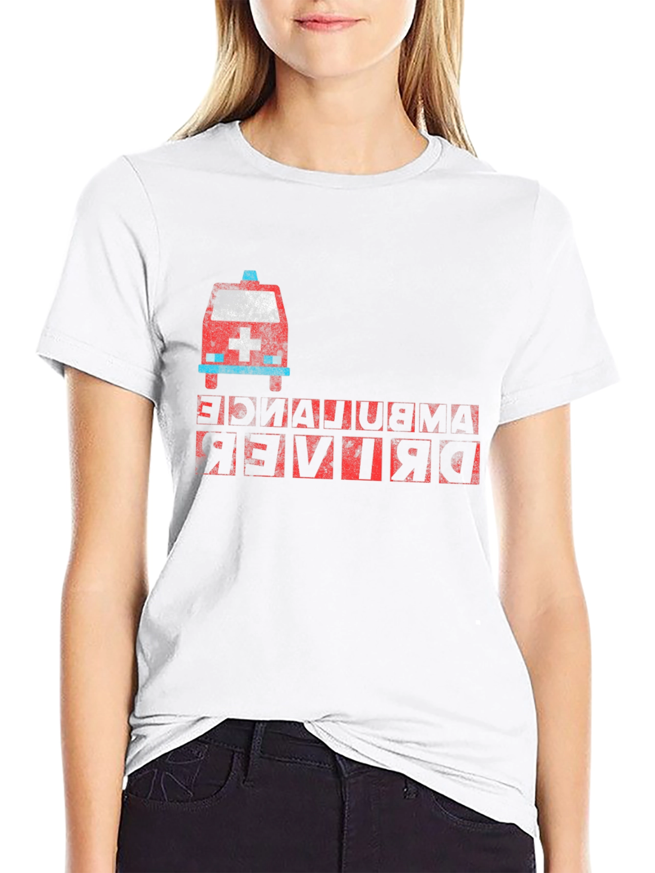 Ambulance Driver T-Shirt - Quirky Backwards Design