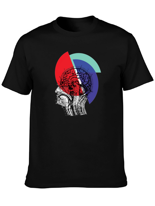 Abstract Brain Graphic Tee - Unique Design
