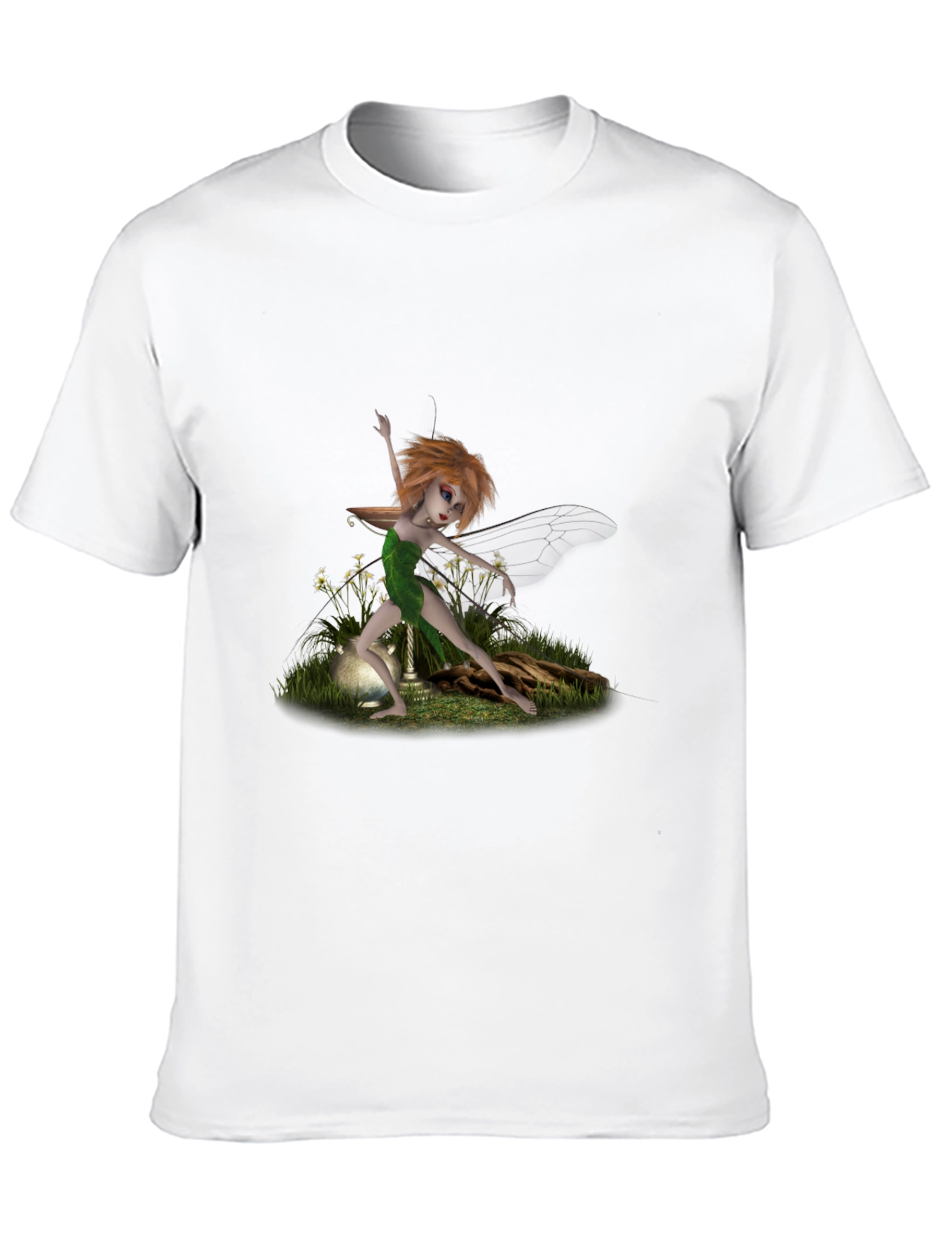 Fairy Graphic Print Black T-Shirt