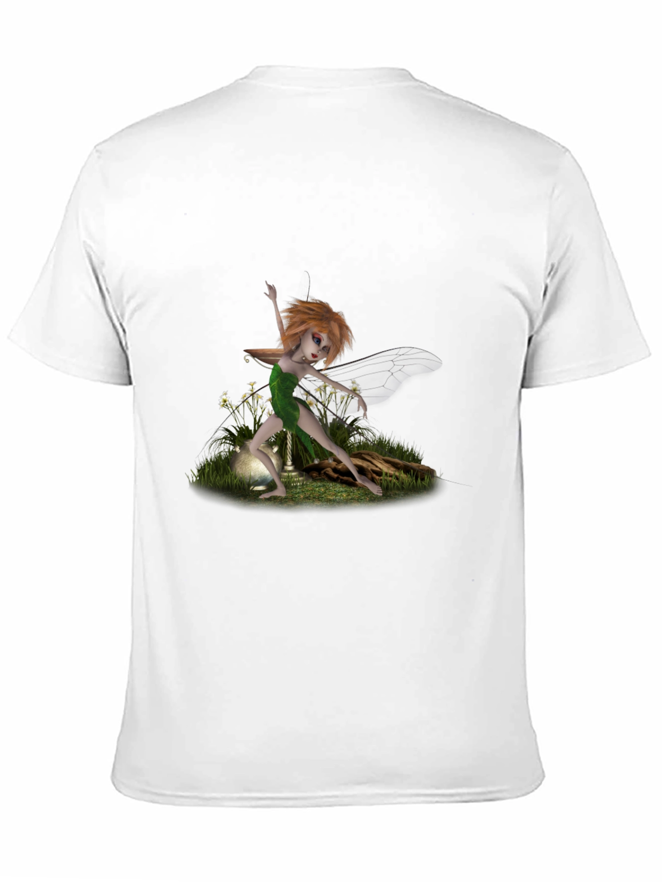 Fairy Graphic Print Black T-Shirt