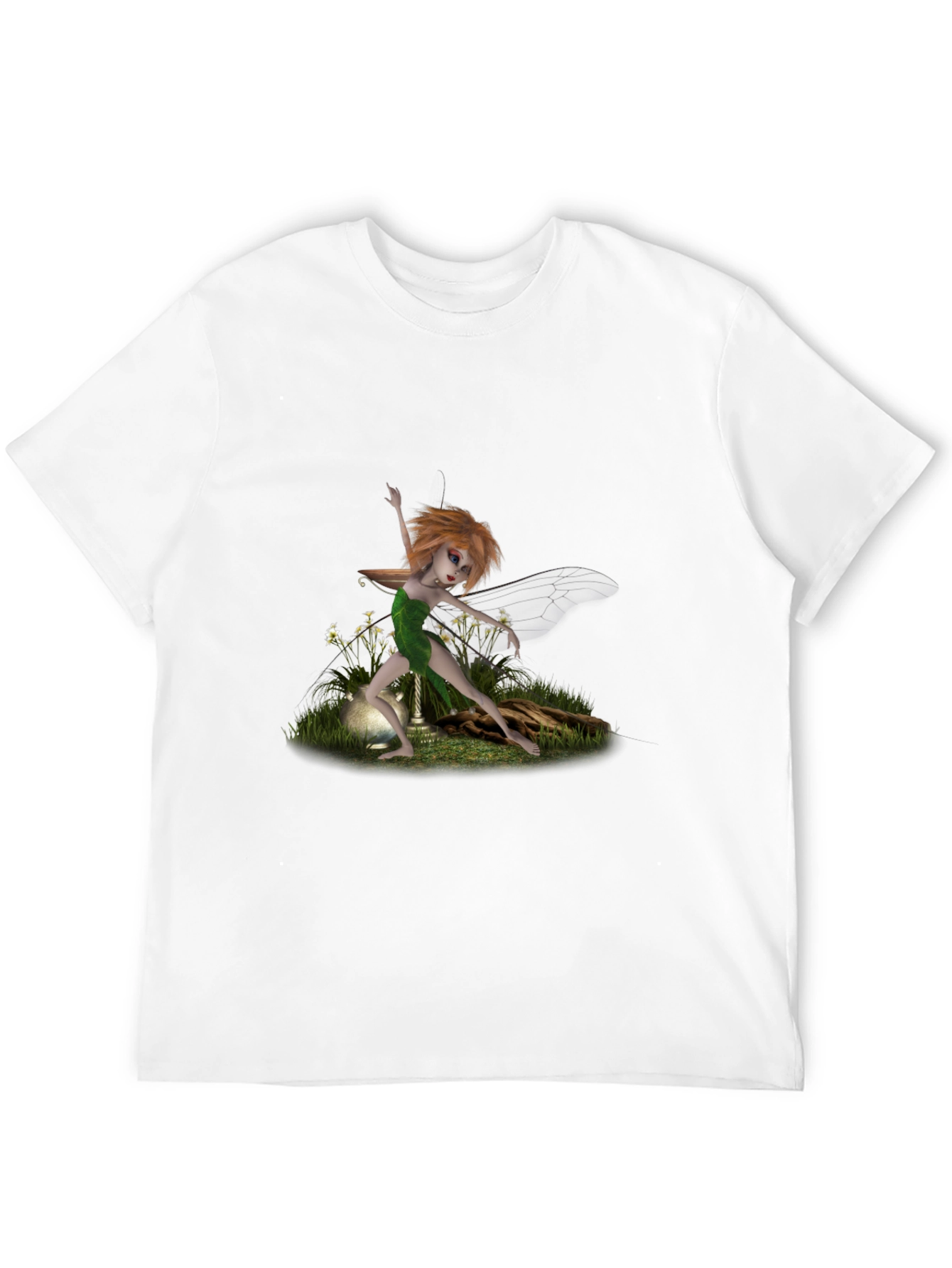 Fairy Graphic Print Black T-Shirt