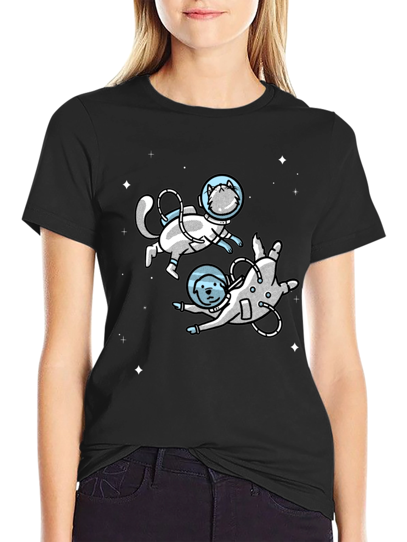 Space Cat & Dog T-Shirt