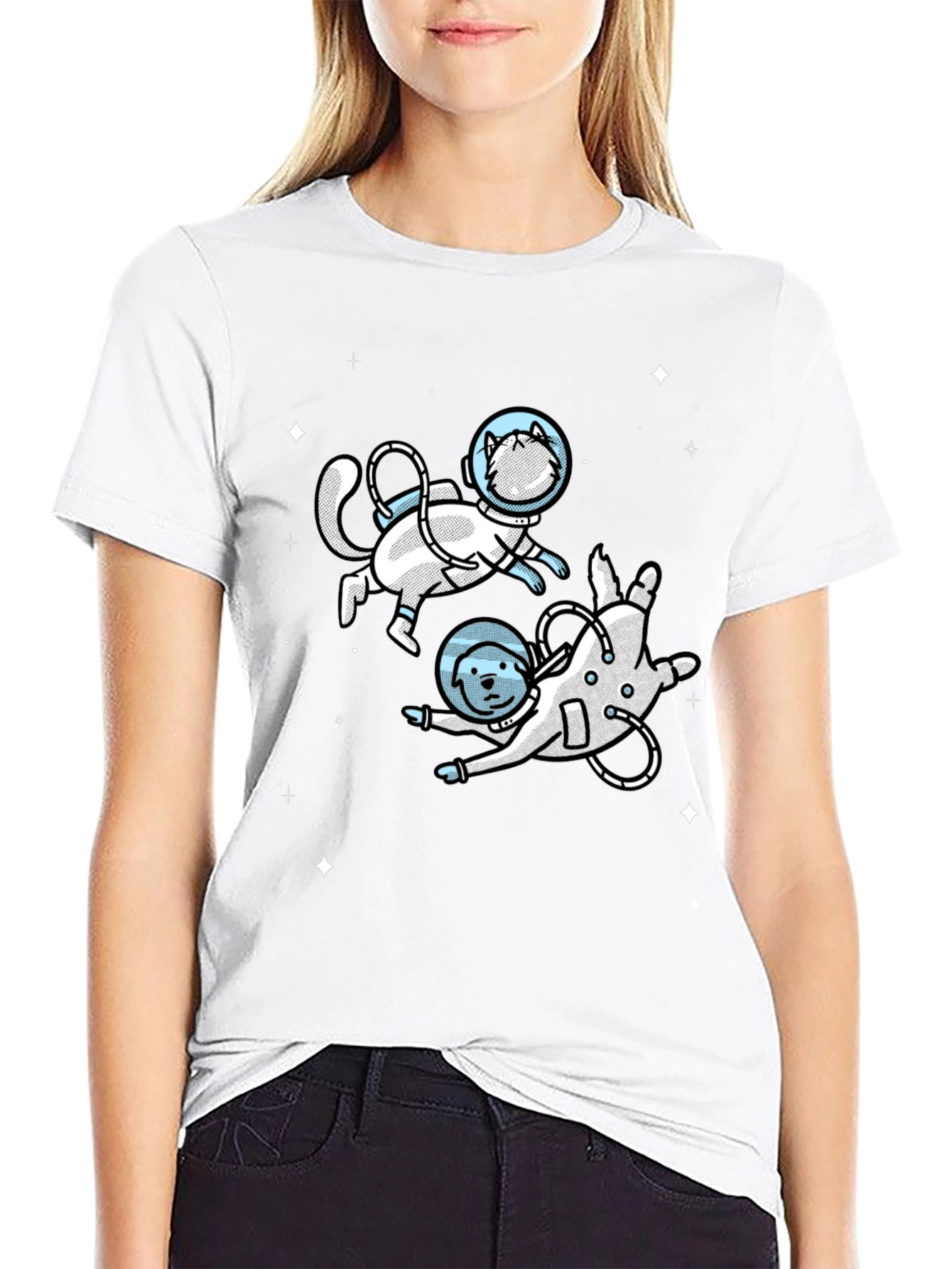 Space Cat & Dog T-Shirt
