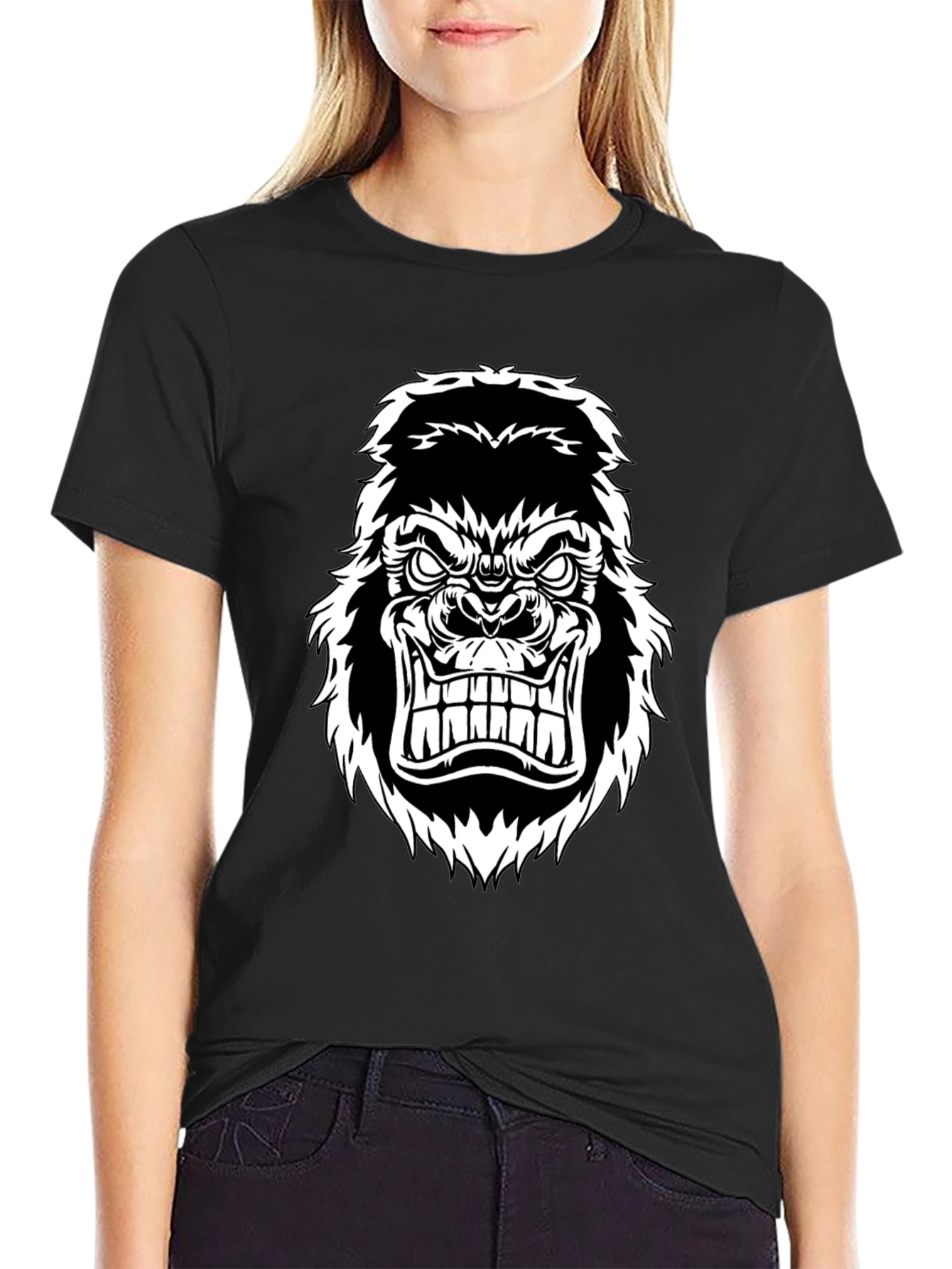 Mens Gorilla Graphic Tee - Black