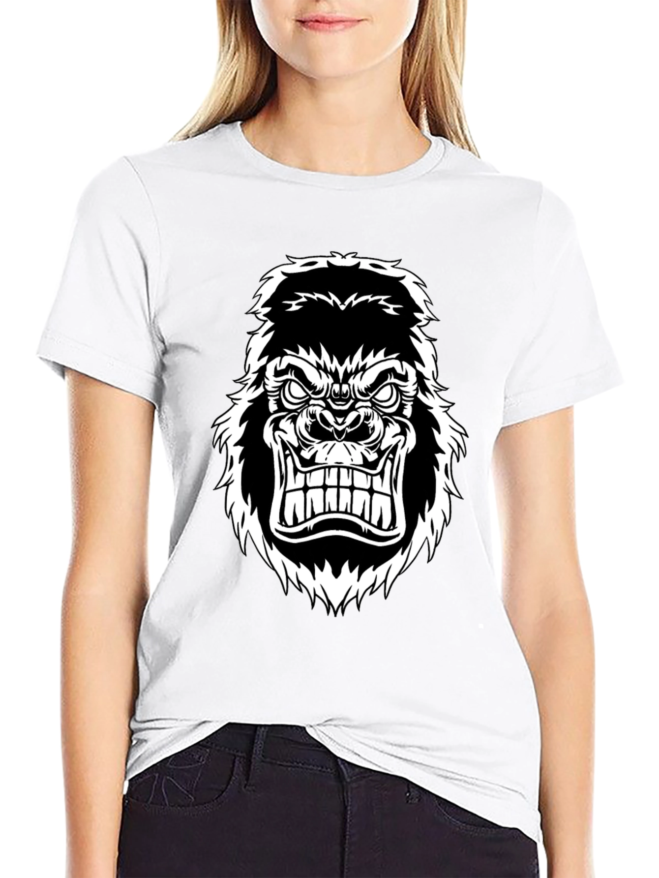 Mens Gorilla Graphic Tee - Black