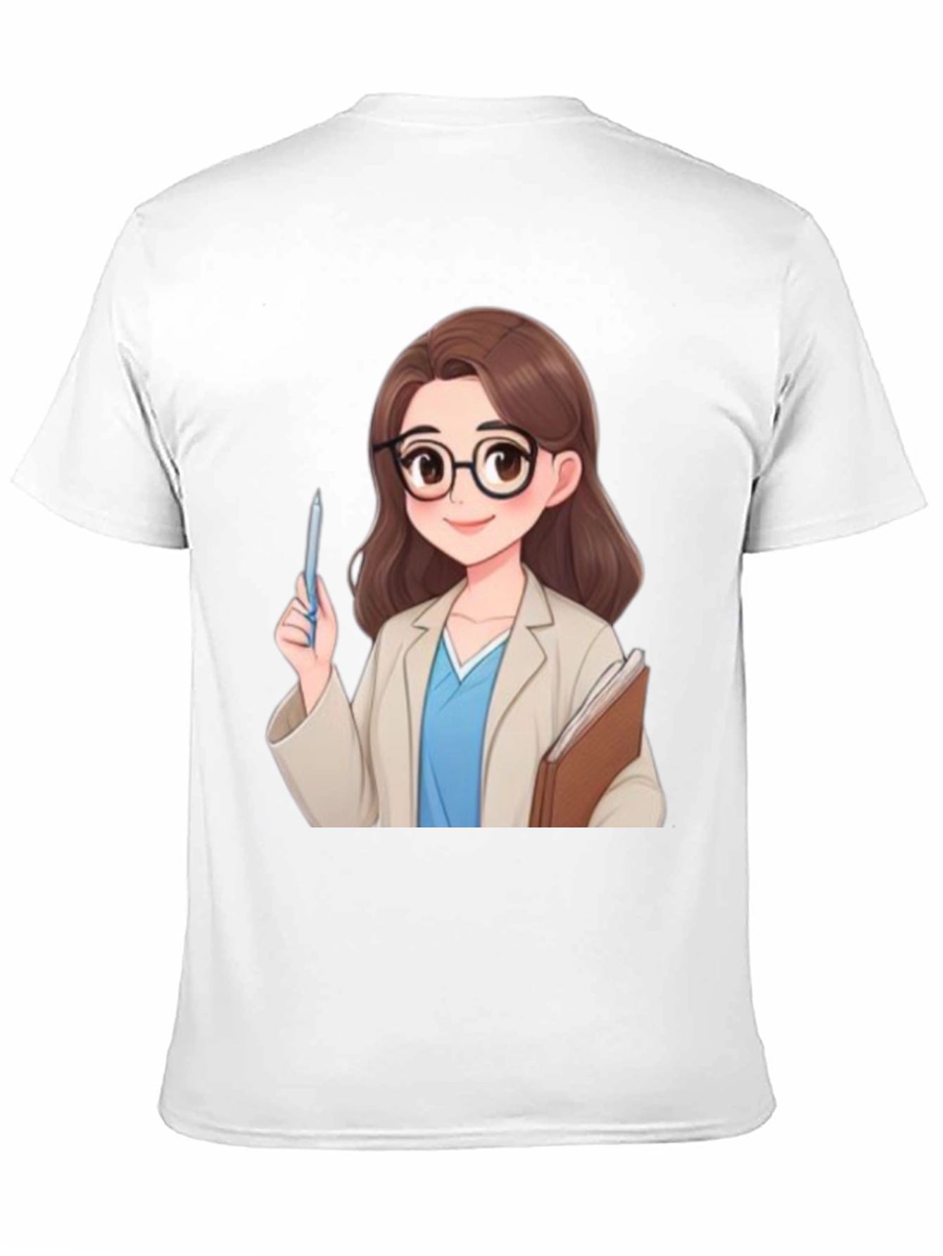 Cartoon Doctor Graphic Tee - Black