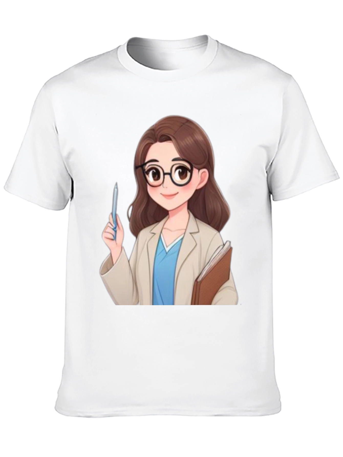 Cartoon Doctor Graphic Tee - Black