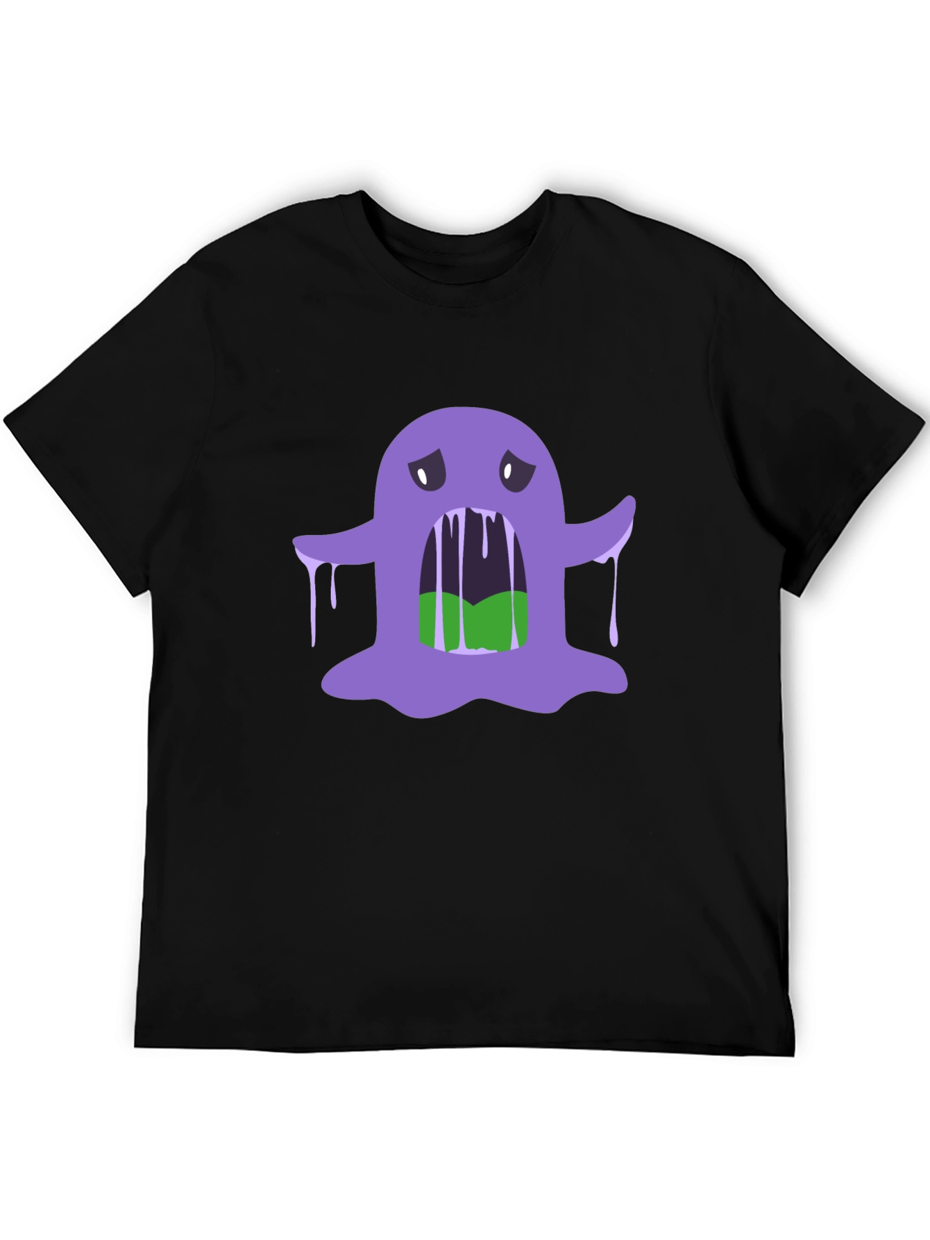 Spooky Purple Slime Monster Graphic Tee
