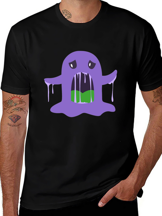 Spooky Purple Slime Monster Graphic Tee