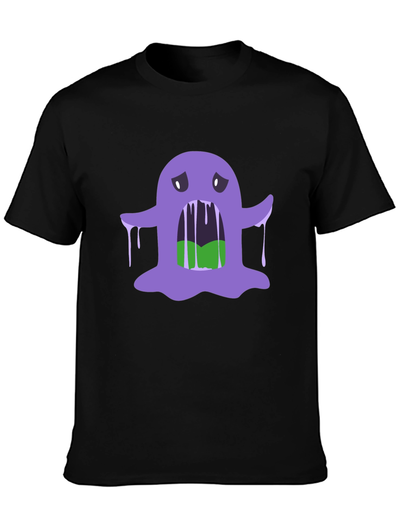 Spooky Purple Slime Monster Graphic Tee