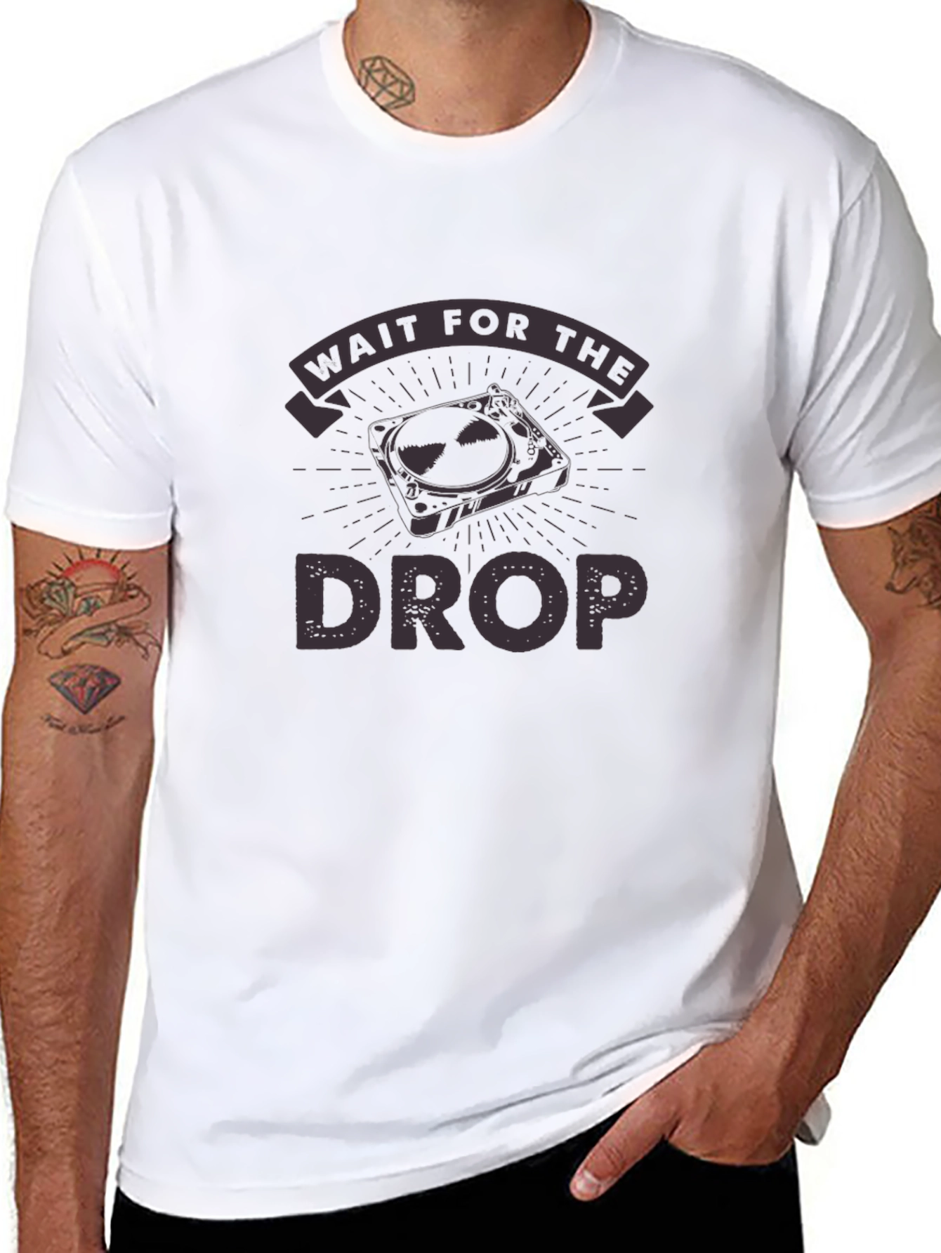 Wait For The Drop DJ Black T-Shirt
