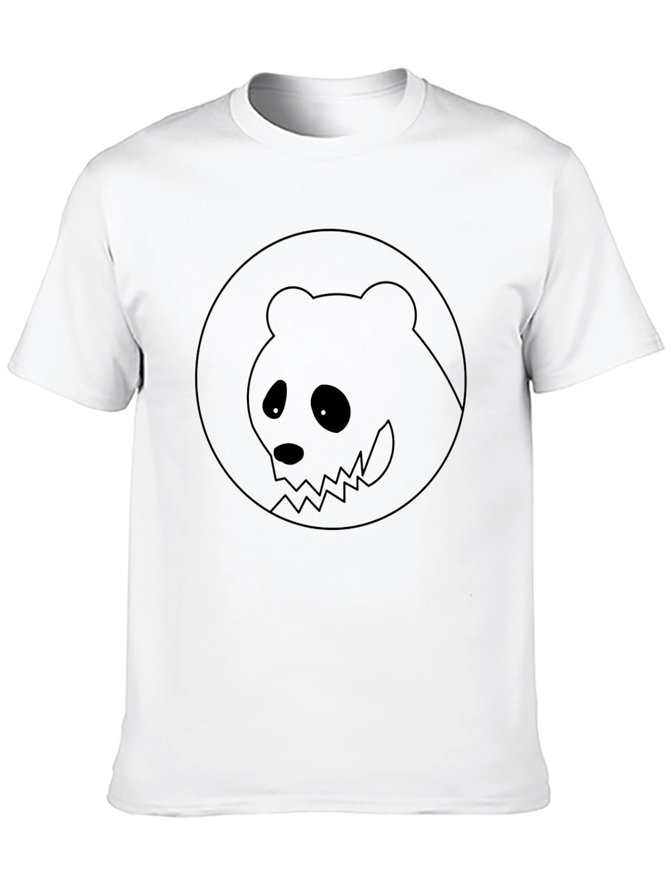 Black Panda Graphic Tee - Mens Crew Neck