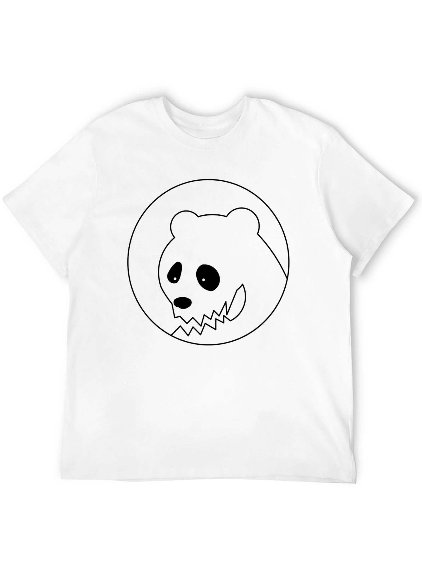 Black Panda Graphic Tee - Mens Crew Neck