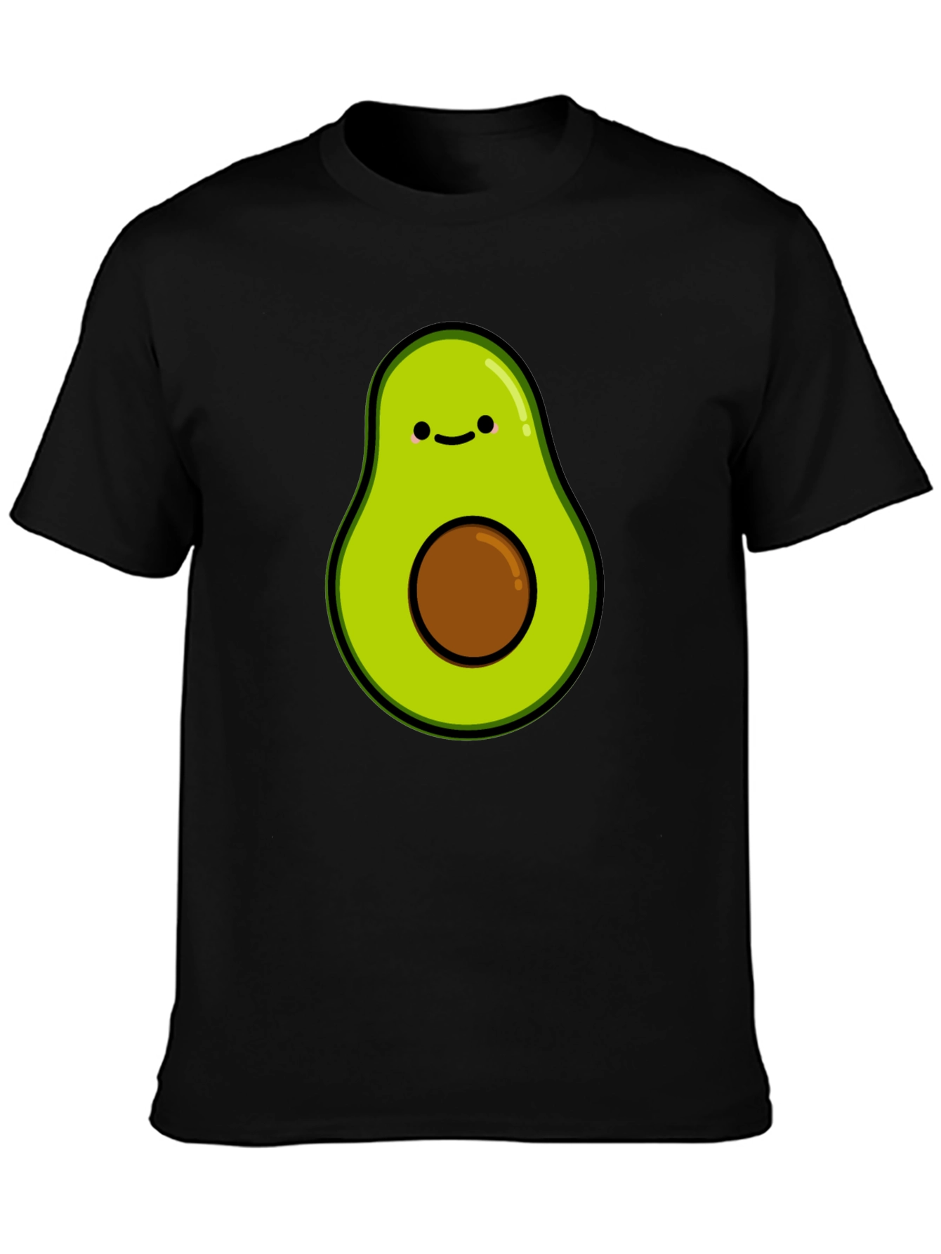 Cute Avocado Graphic T-Shirt - Black
