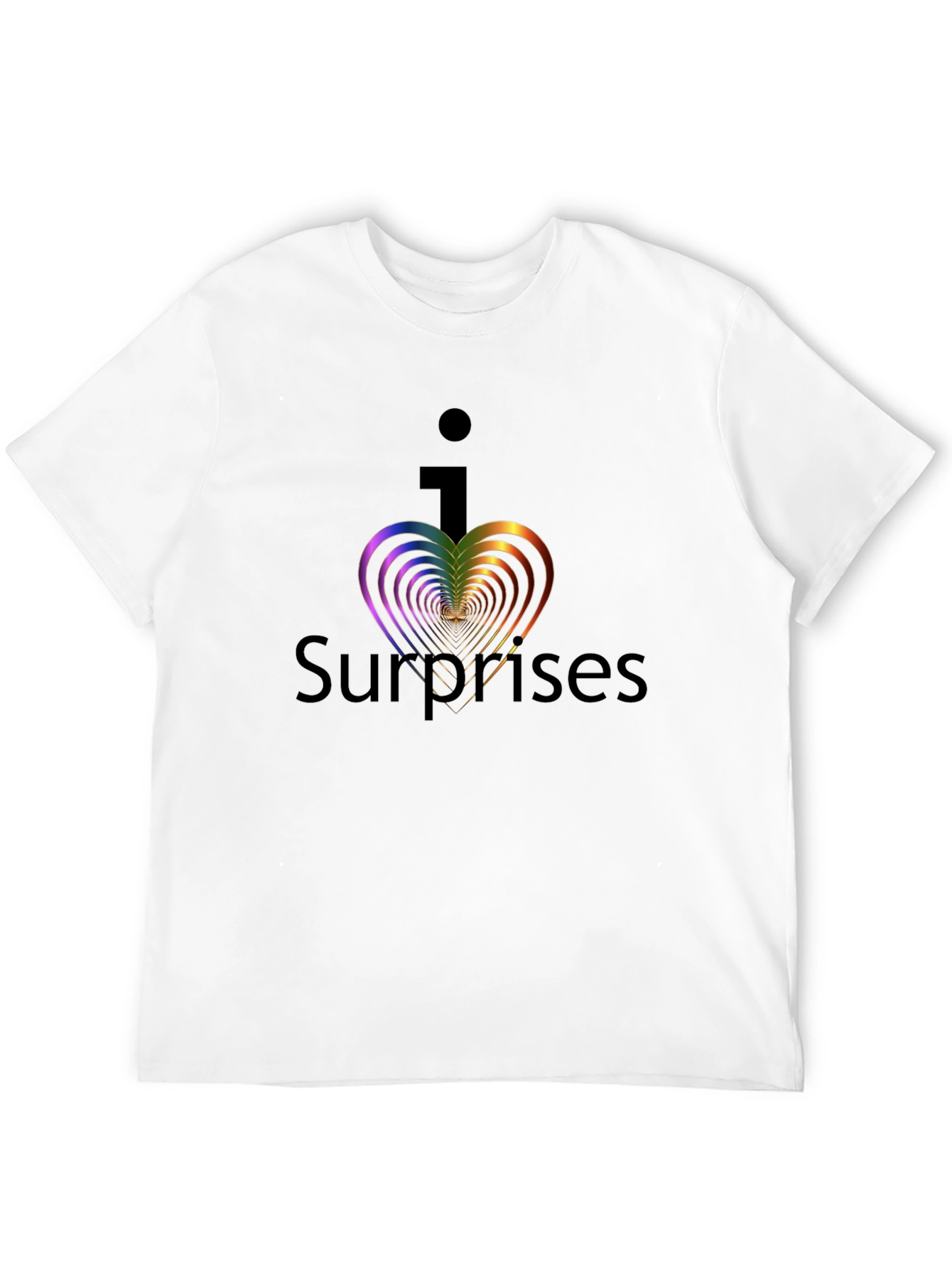 I Heart Surprises Graphic Tee - Black Unisex T-Shirt