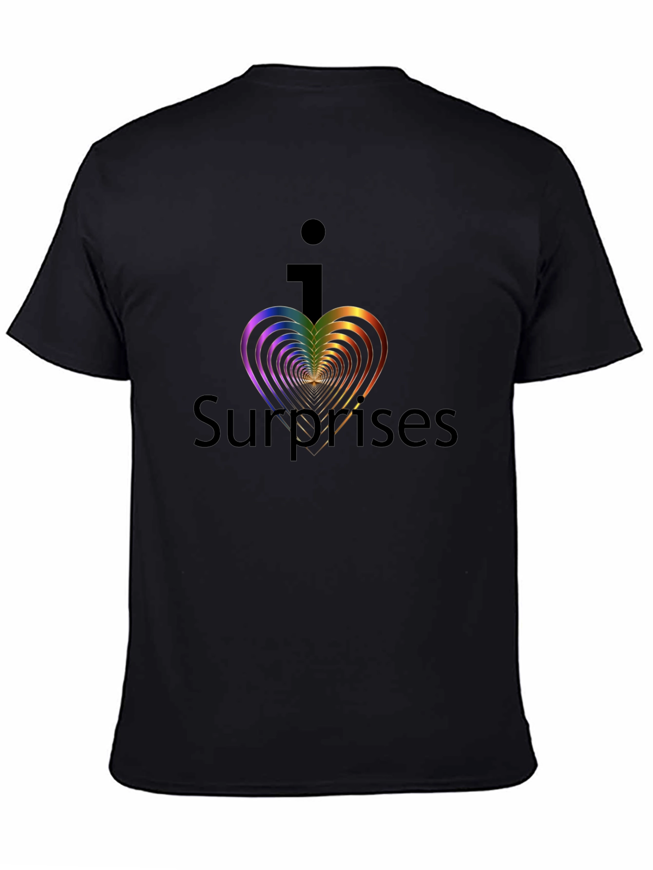 I Heart Surprises Graphic Tee - Black Unisex T-Shirt