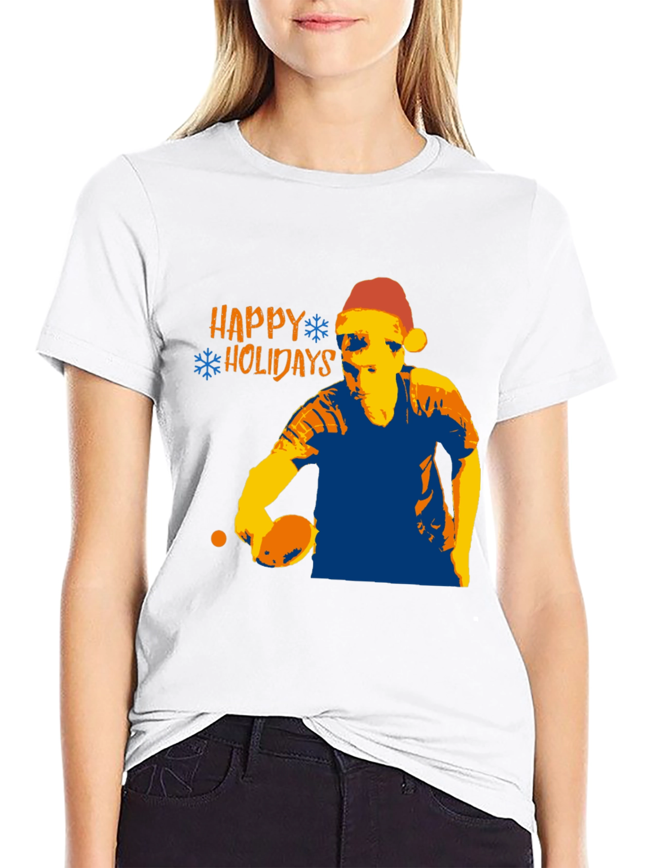 Happy Holidays Table Tennis Player Christmas T-Shirt