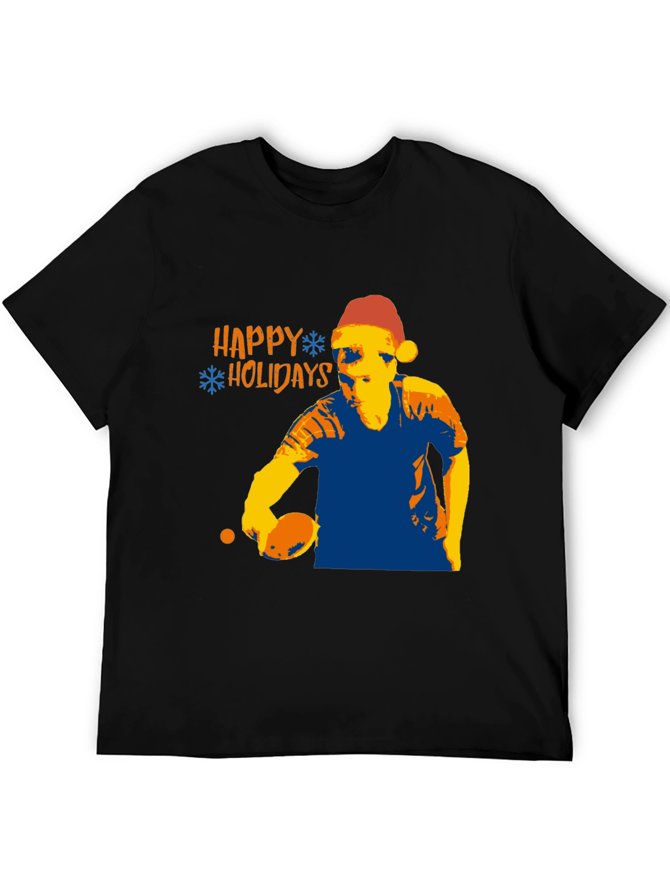 Happy Holidays Table Tennis Player Christmas T-Shirt
