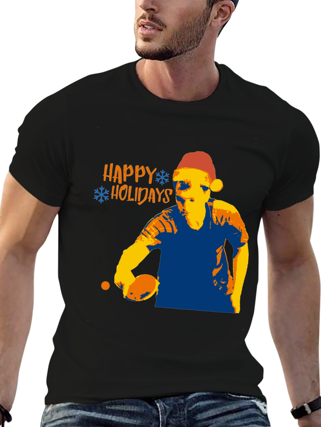 Happy Holidays Table Tennis Player Christmas T-Shirt