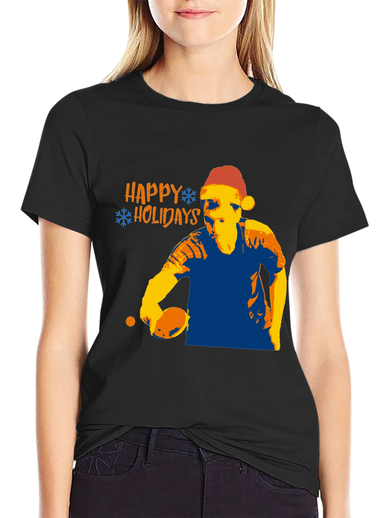 Happy Holidays Table Tennis Player Christmas T-Shirt