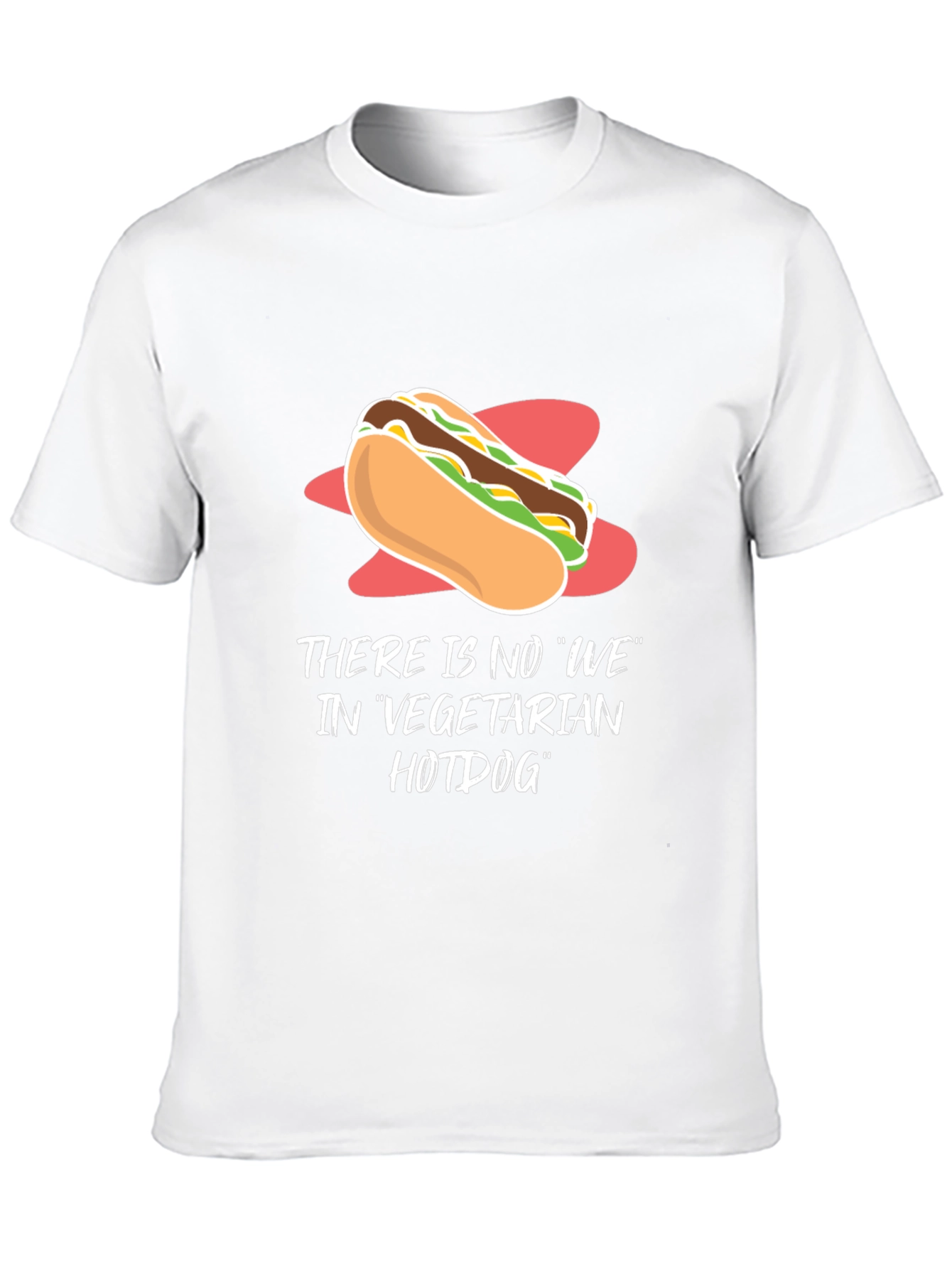 Vegetarian Hotdog T-Shirt - Funny Vegan Tee