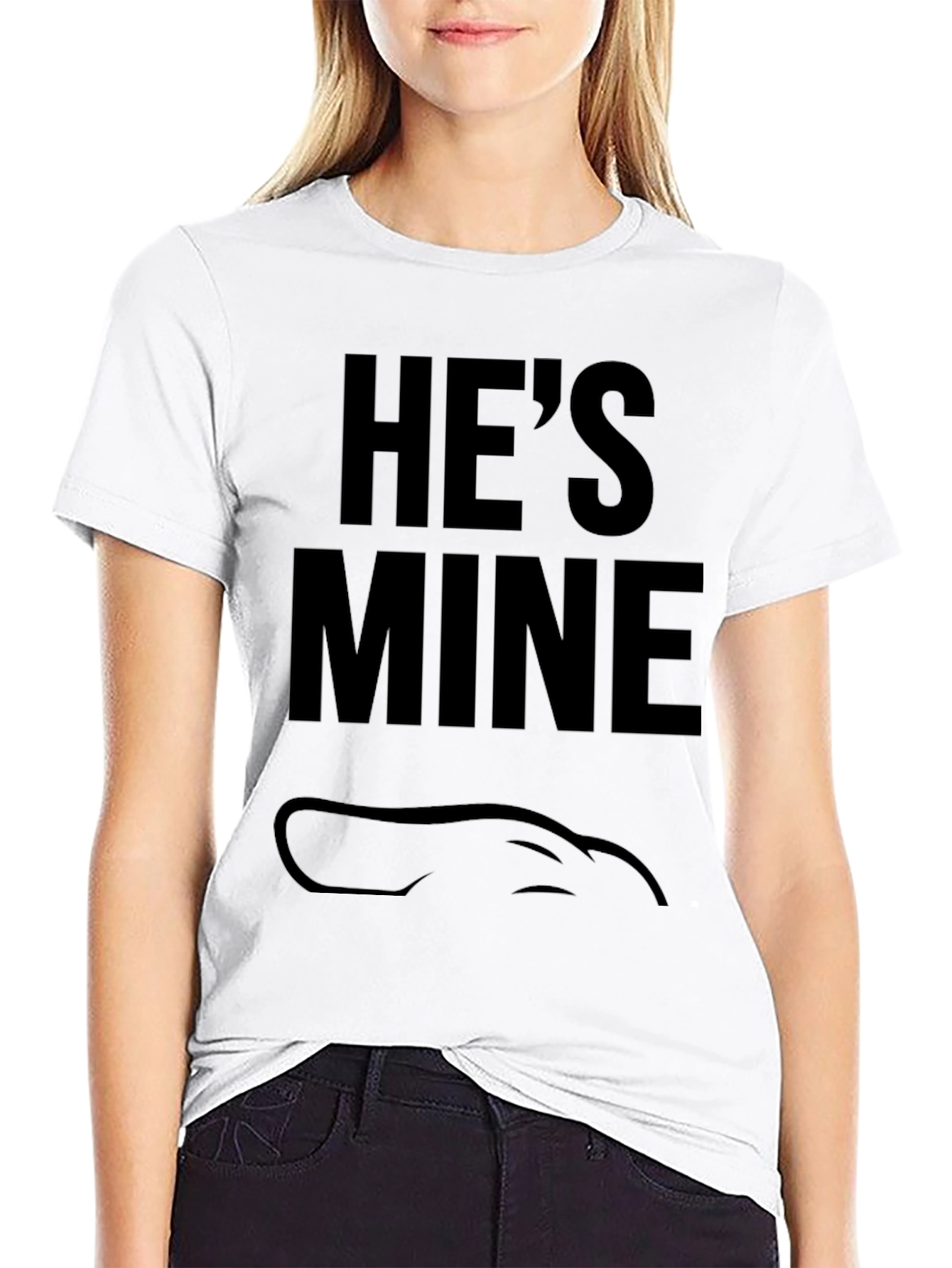 Hes Mine T-Shirt - Novelty Couple Tee