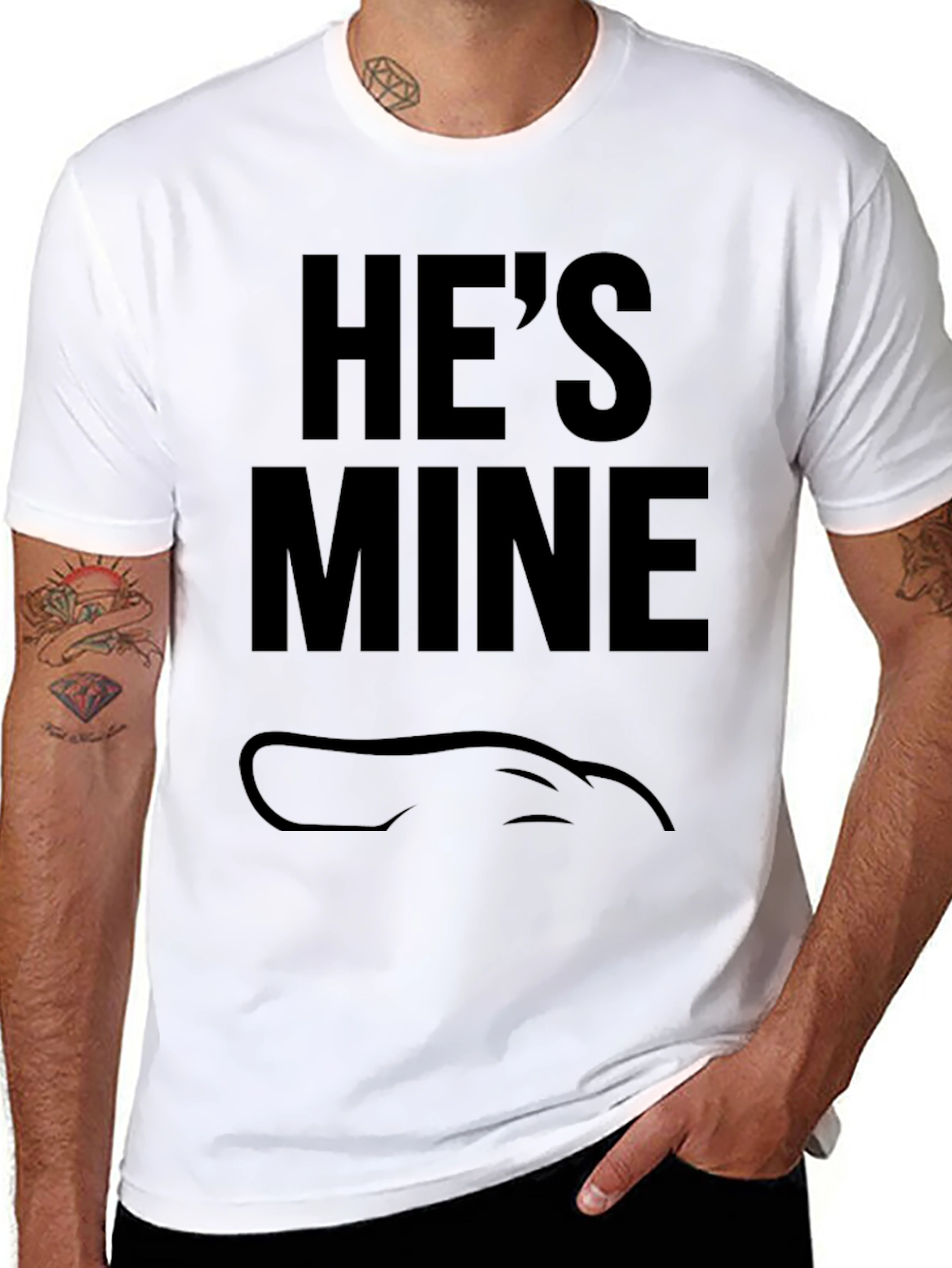 Hes Mine T-Shirt - Novelty Couple Tee