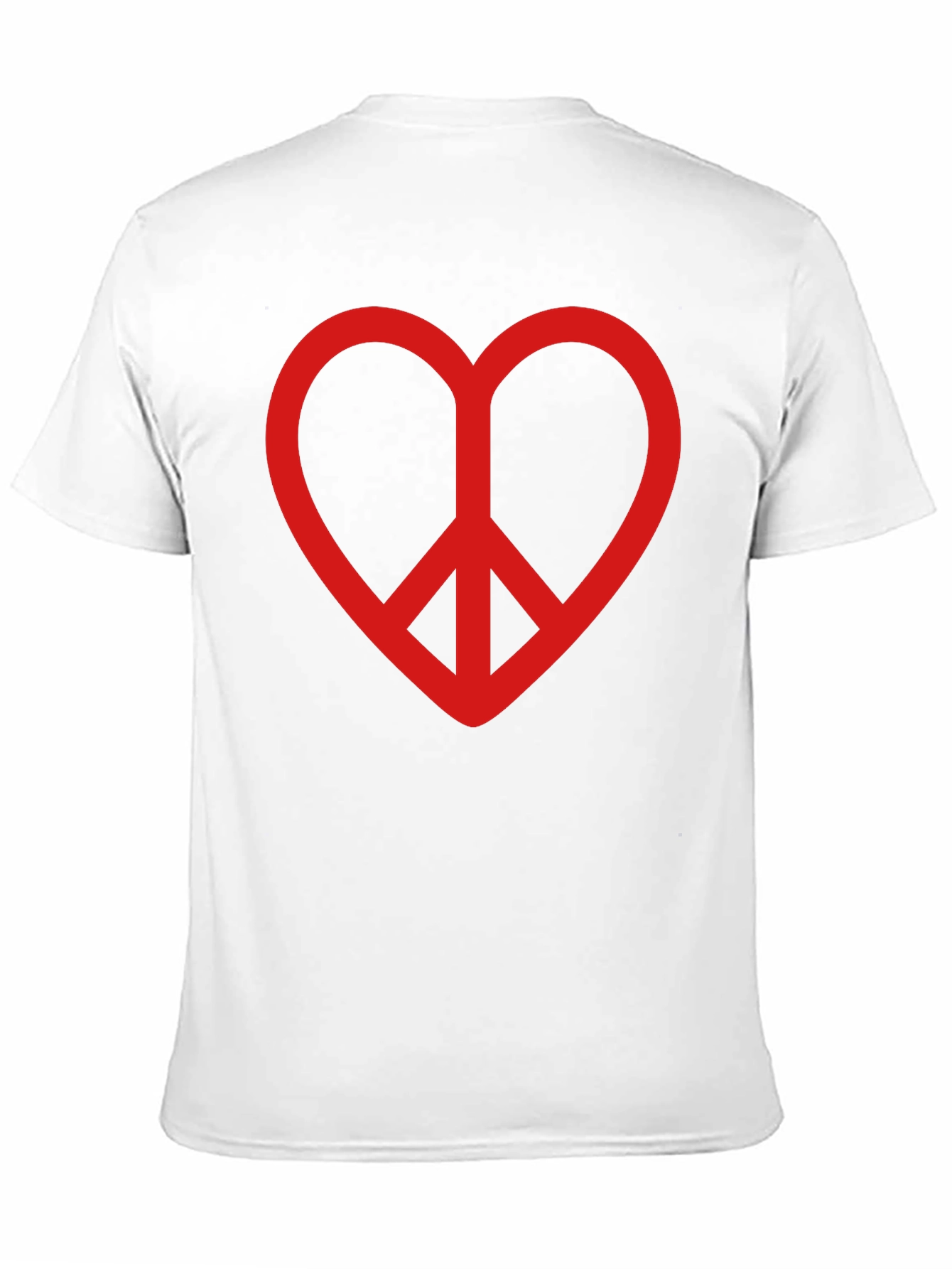 Heart Peace Sign Graphic Tee - Black