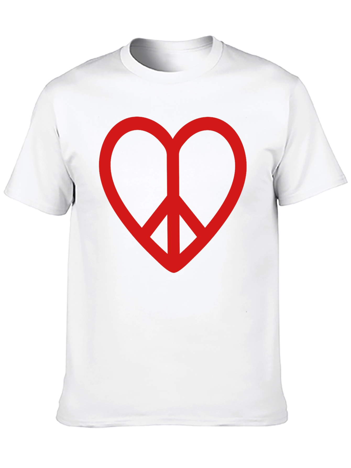 Heart Peace Sign Graphic Tee - Black