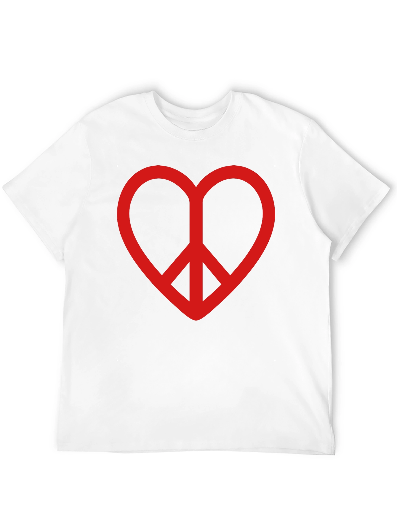 Heart Peace Sign Graphic Tee - Black