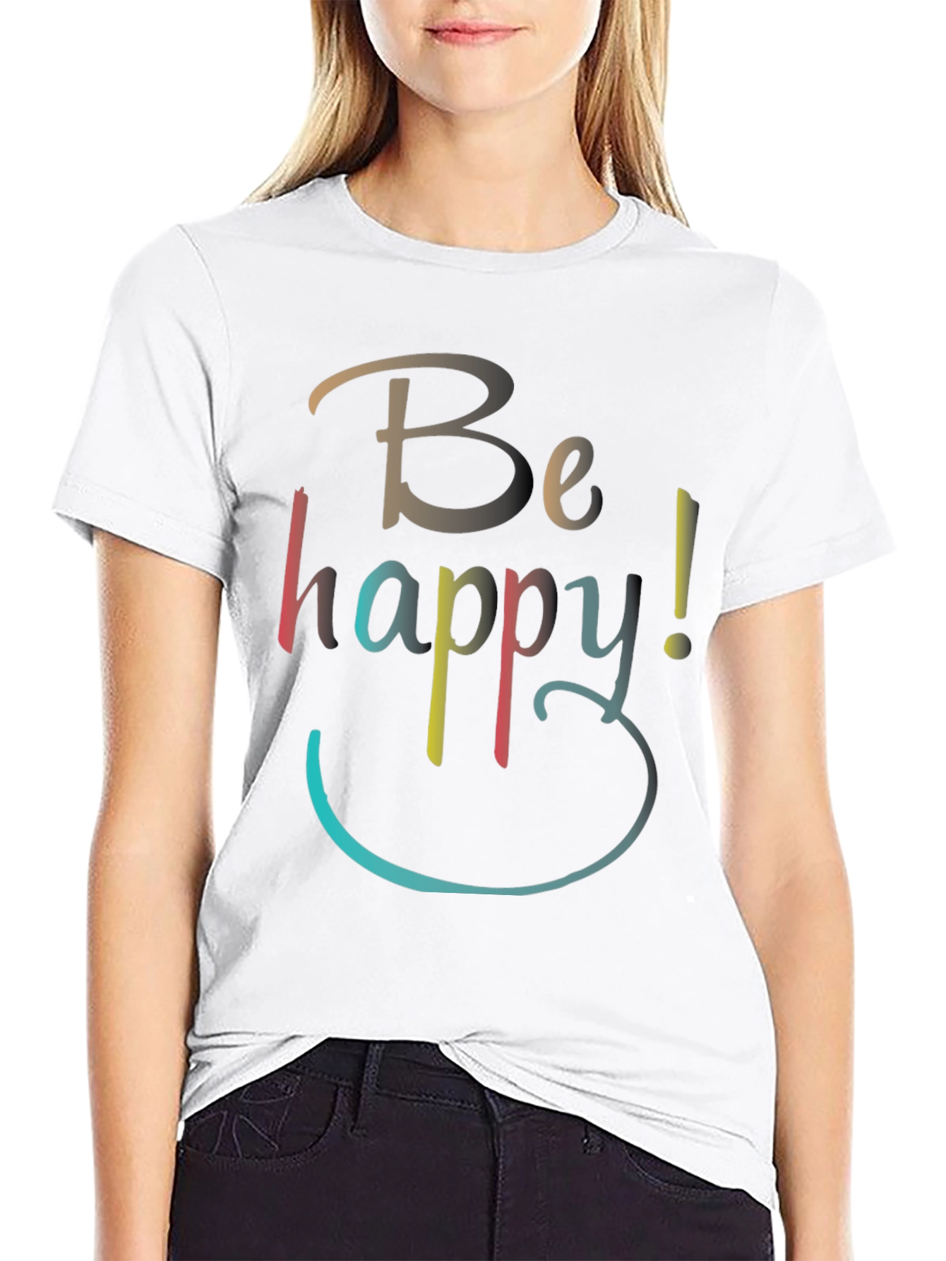 Be Happy Graphic T-Shirt - Casual Comfort