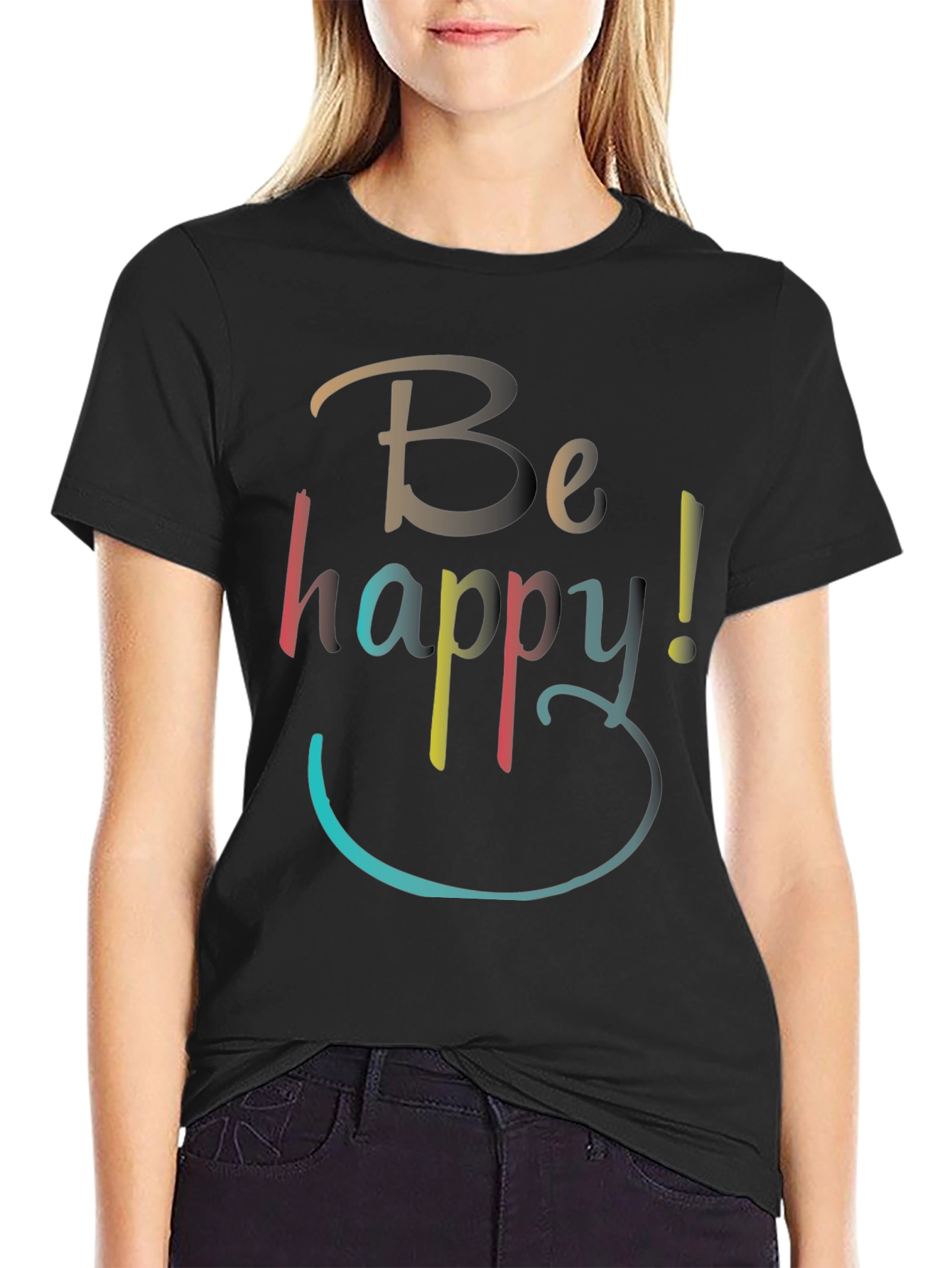 Be Happy Graphic T-Shirt - Casual Comfort