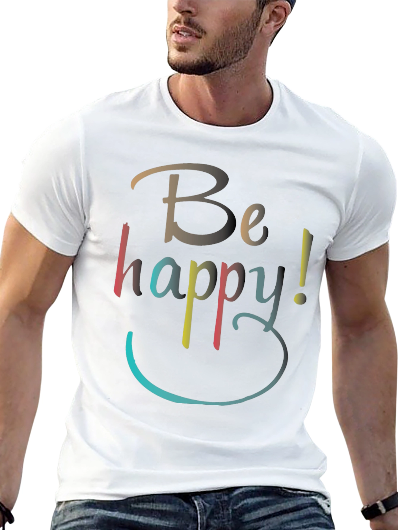 Be Happy Graphic T-Shirt - Casual Comfort