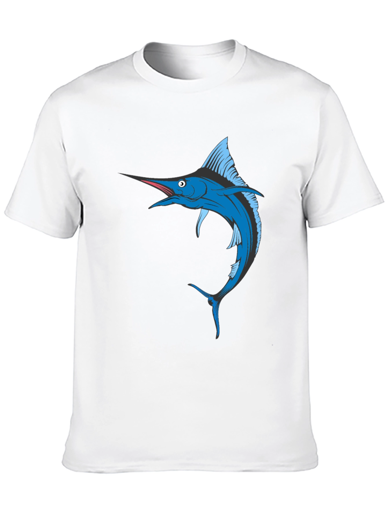 Marlin Graphic Tee - Black Cotton T-Shirt