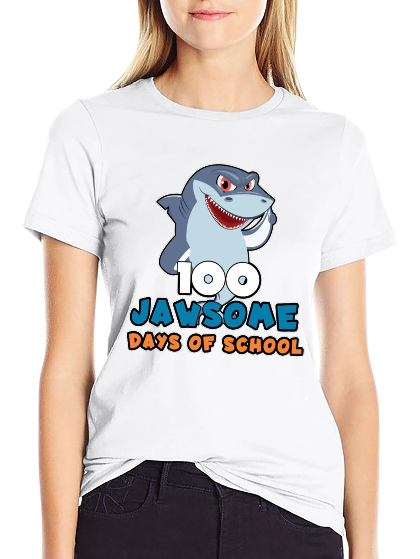 100 Jawsome Days of School Graphic Tee