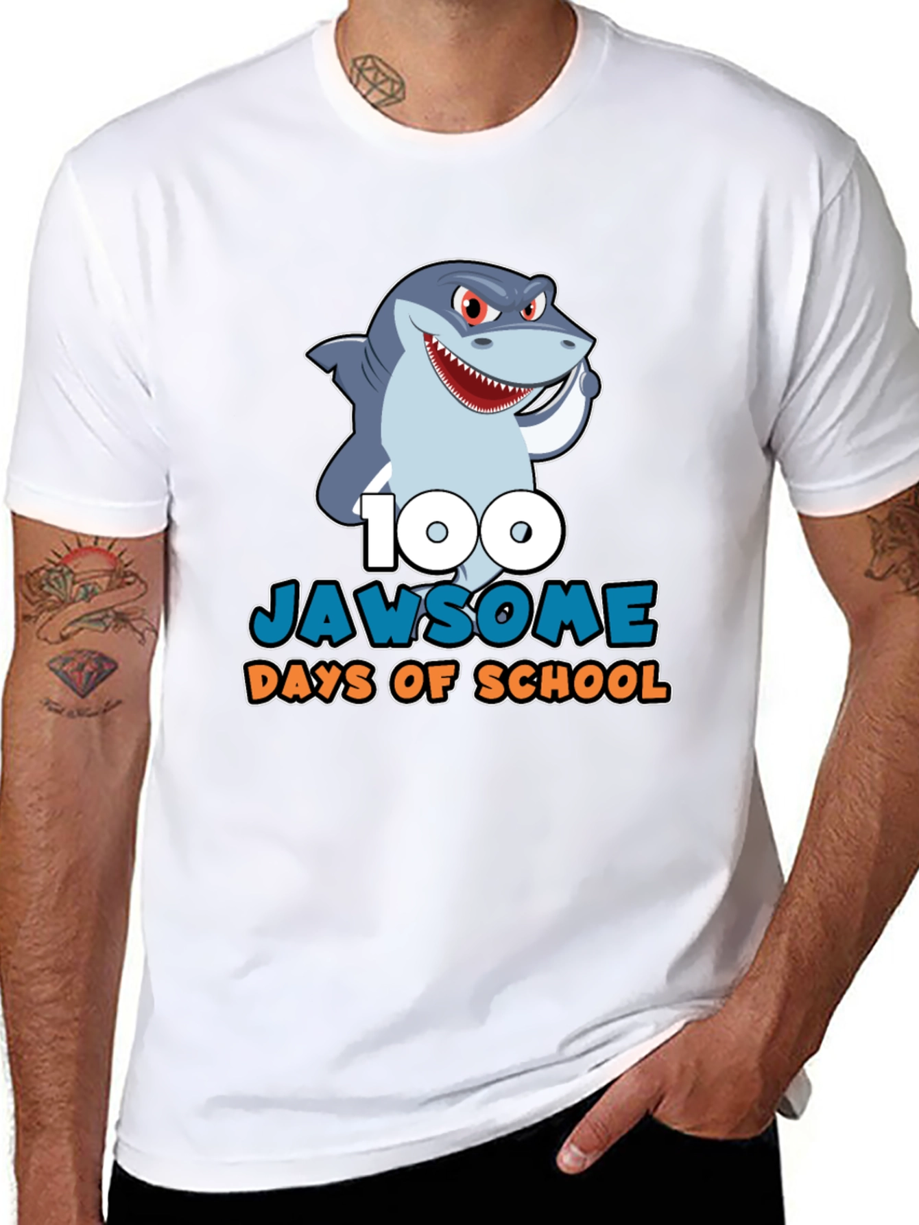 100 Jawsome Days of School Graphic Tee