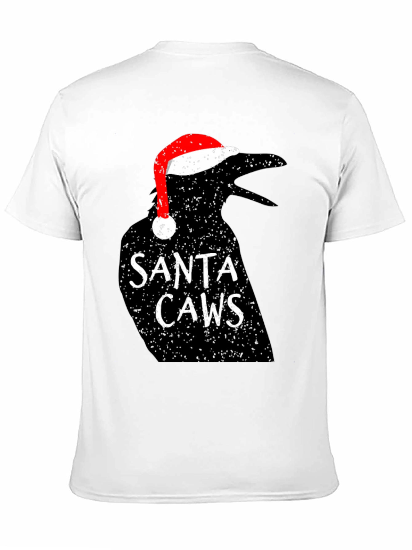 Santa Caws Crow Graphic Tee - Holiday Cheer